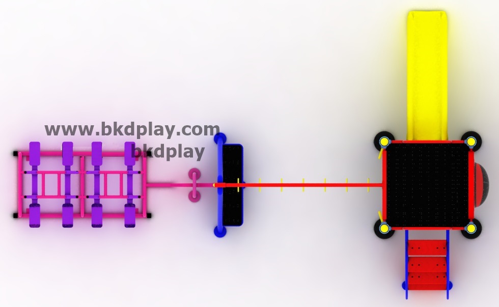 ชุดหอสไลด์80 +ห่วงโหน +บิดเอวบัดดี้ เครื่องเล่นสนามกลางแจ้ง เหล็ก ของเล่น สั่งผลิต 10-20 วัน ขนาด 400x630x220 ซม.