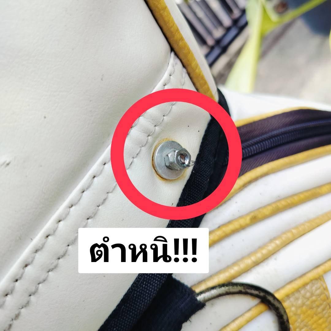 ** มีตำหนิเป๊กหลุด ** ถุงกอล์ฟ SWORD ถุง TOUR ใบใหญ่ ของแท้มือสองค่ะ ใช้งานได้ดี ถ้าไม่ซีเรียสเรื่องเป๊ก ปกติออกรอบต้อง ถอดอยู่แล้ว และปกติติดสามเป๊กก็ไม่เป็นไร ลดพิเศษ!!! ของใหม่แพงมาก!!!