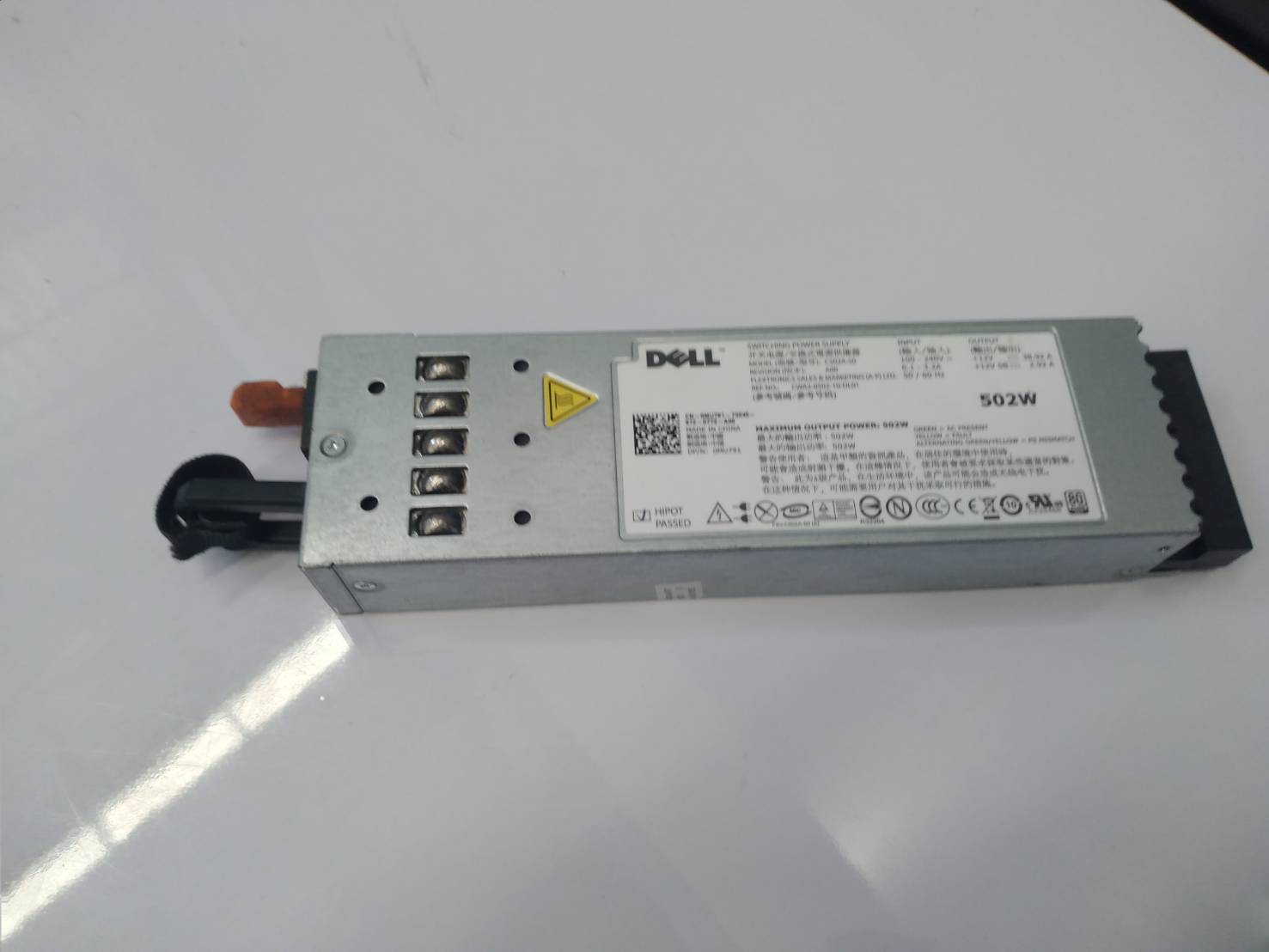 8V22F R610 502W Dell PowerEdge Power Supply 0MU791 XTGFW J38MN