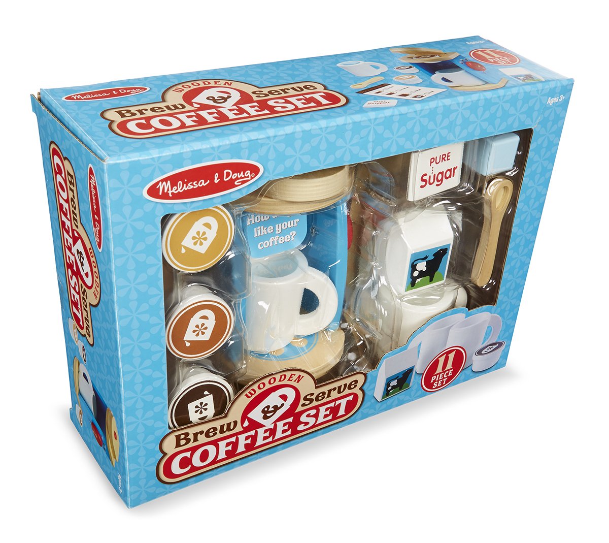 ชุดกาแฟของเล่น Melissa & Doug Wooden Brew & Serve Coffee Set รุ่น 9842 ของเล่นเสริมพัฒนาการเด็ก