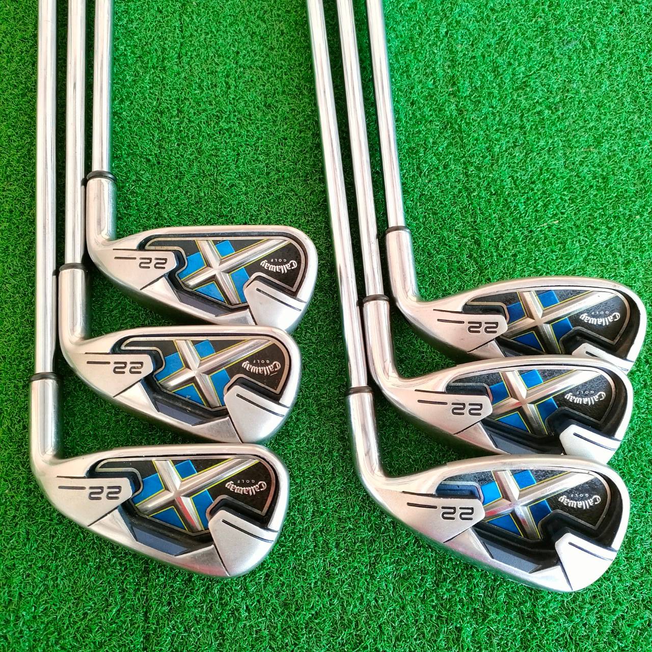 ชุดเหล็ก CALLAWAY X22 มีเหล็ก 5-9 PW ก้าน N.S.PRO 950 GH สภาพสวย สติ๊กเกอร์ที่ก้านอยู่ครบ ตีง่าย ก้านเหล็กเบา คุณภาพสูงครับ