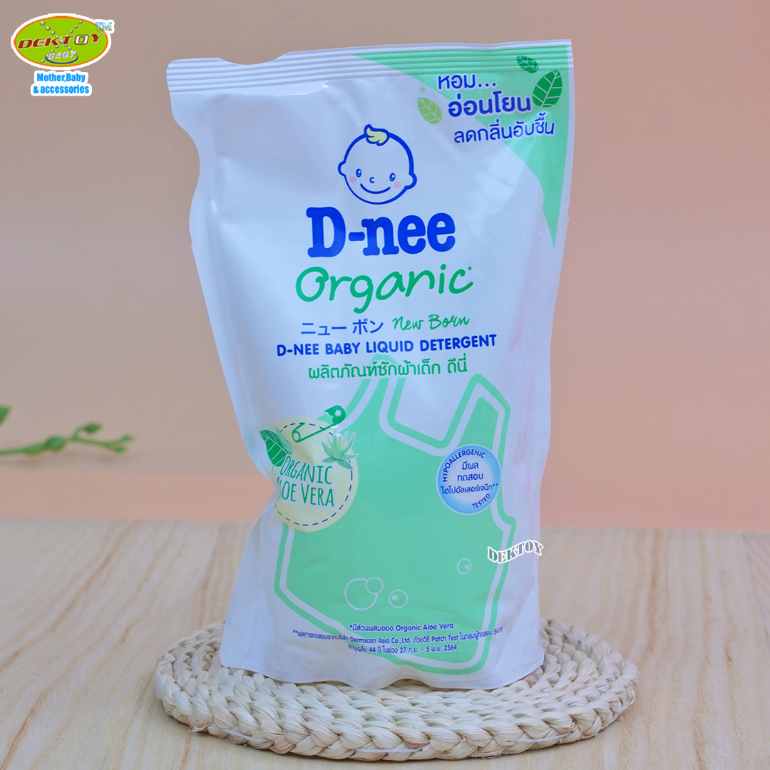 D-nee ดีนี่ น้ำยาซักผ้าเด็กดีนี่ กลิ่น Organic Aloe Vera สีเขียว 550 มล.