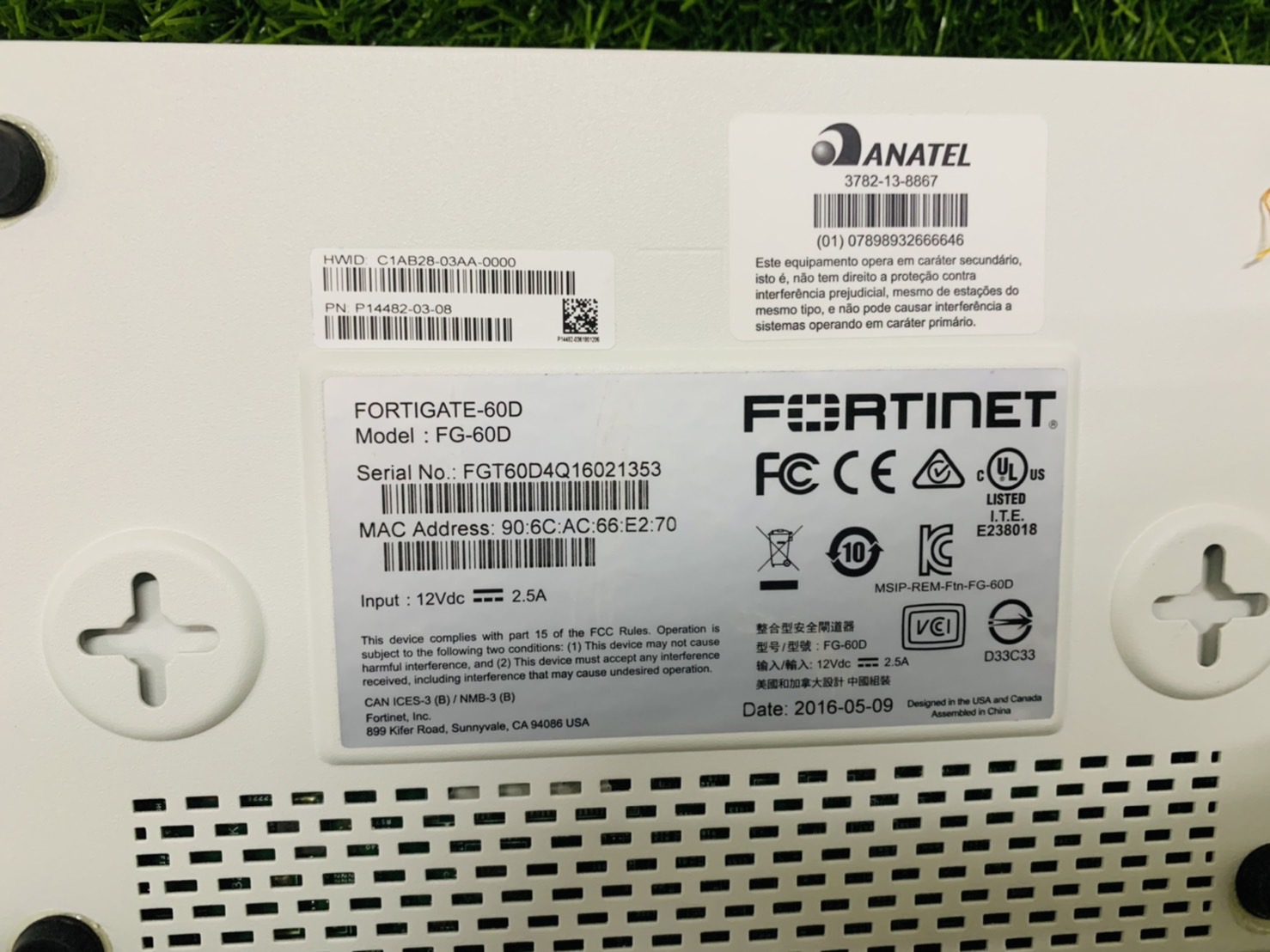 ฟอร์ติเน็ต Network Fortinet FortiGate 60D + Adapter