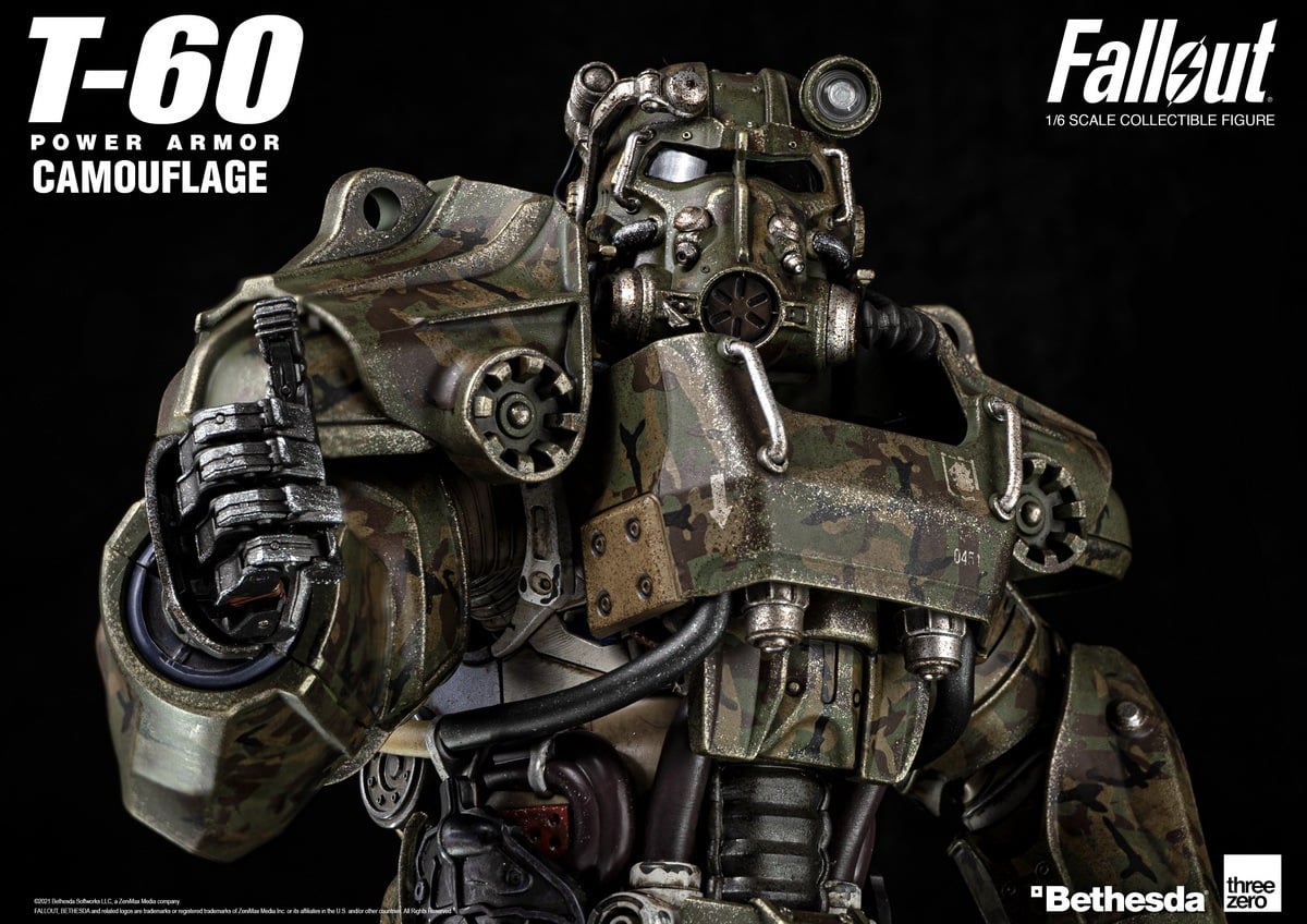 [สั่งจอง]ThreeZero 3Z0178 1/6 : Fallout - T‐60 Camouflage Power Armor