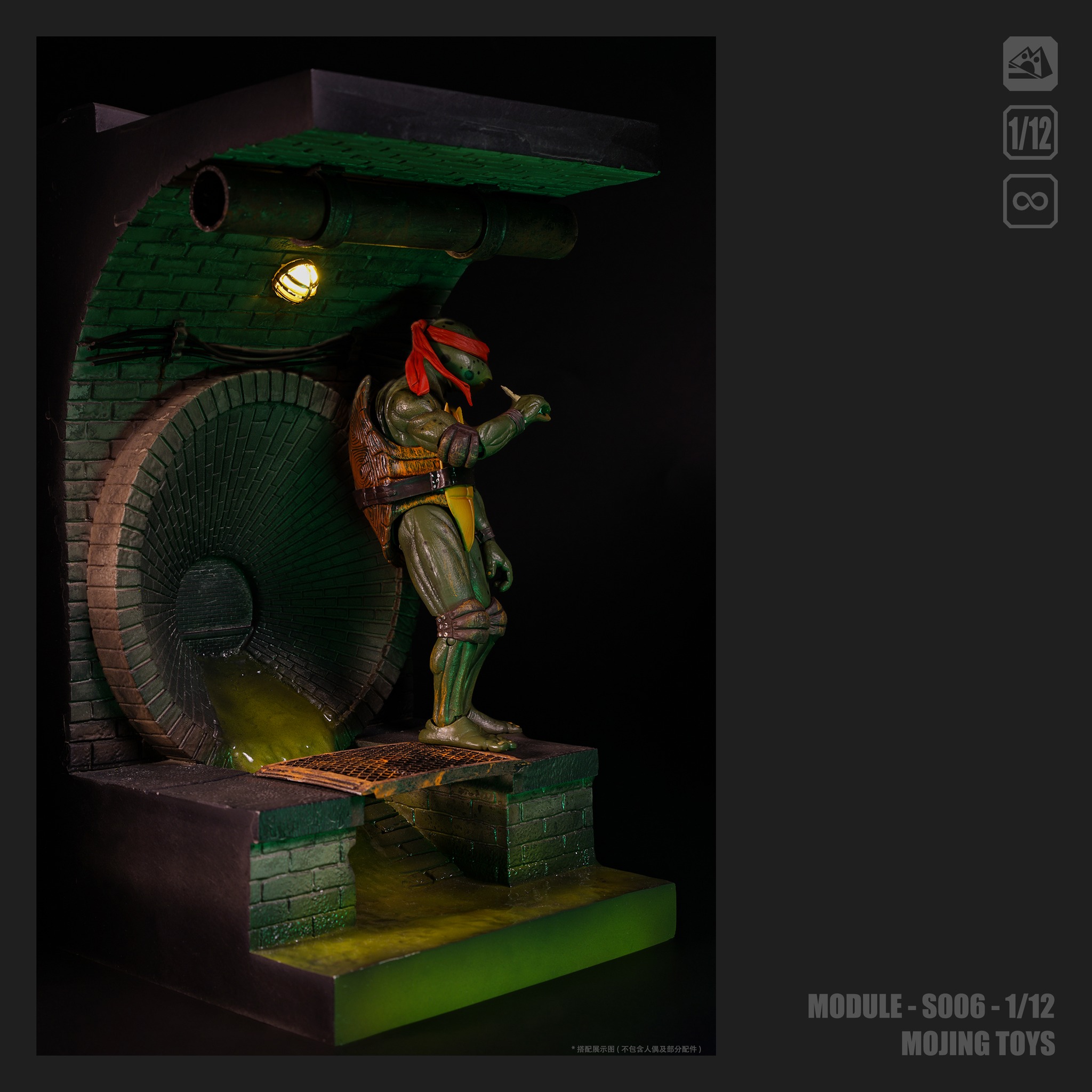 [สั่งจอง]mOjingToys 1/12 : Module Series American Comic Sewer Scene Taupe