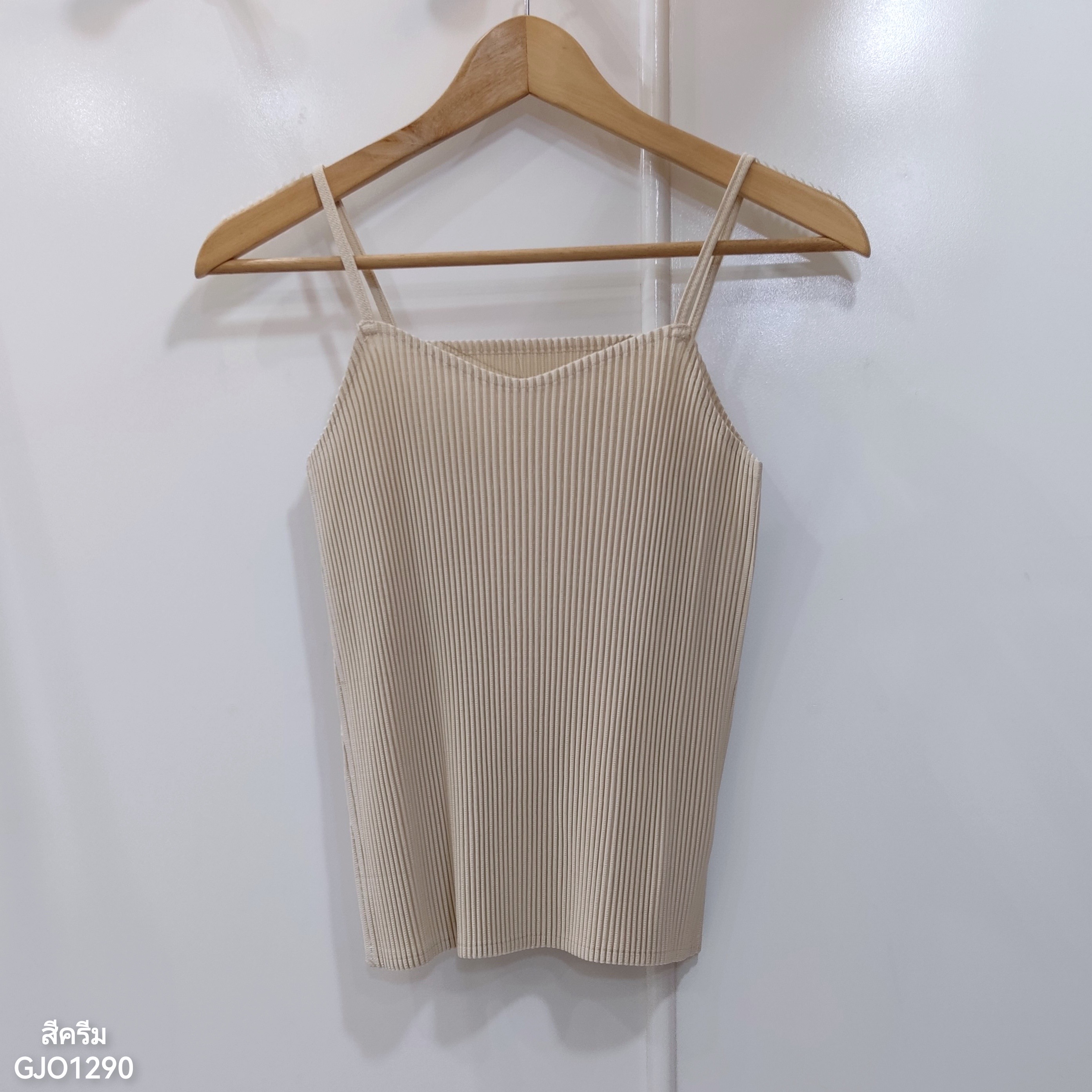 ปรับราคาลง20%!! 2MUAY BASIC รุ่น GJO1290 เสื้อพลีทคุณภาพ THICK CAMISOLE PLEATED TOP 9 สี FREE SIZE