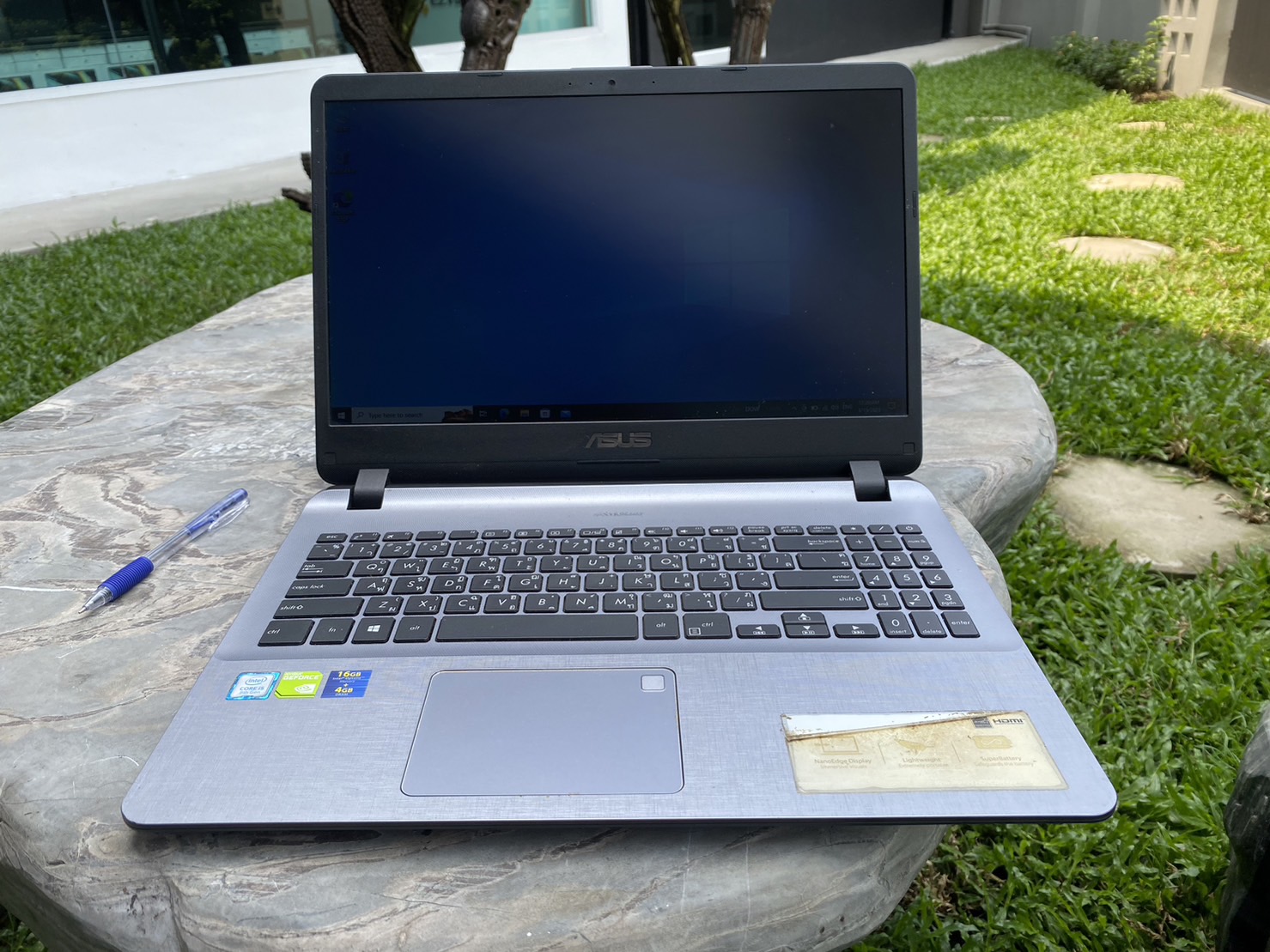 โน้ตบุ๊ค Notebook Asus X507U(i5-8250U/4GB/1TB/MX130 2GB)+Adaper+กระเป๋า แบตเสื่อม