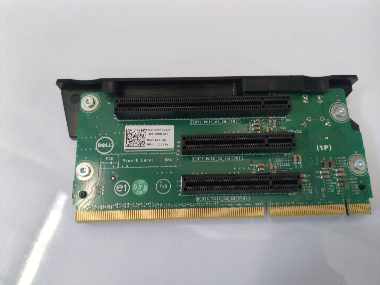 Dell Poweredge R520 Pci-e 1P Riser 2 Card Board C67JY 0C67JY