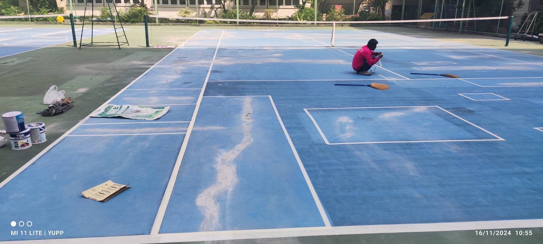 งานซ่อมแซมสนามเทนนิส รพ.ศิริราช