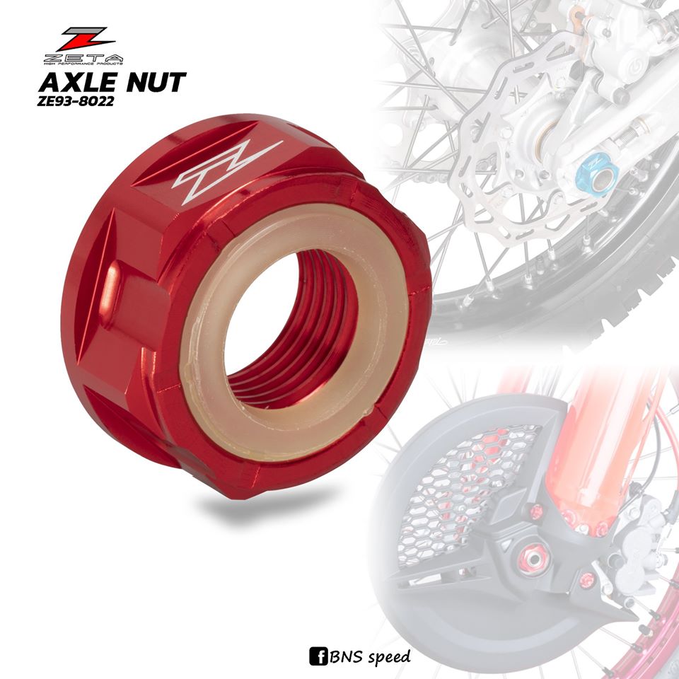น็อตเพลาแกนล้อ ZETA Axle Nut (เบอร์ M16x27) CRF250/300L/M/RALLY