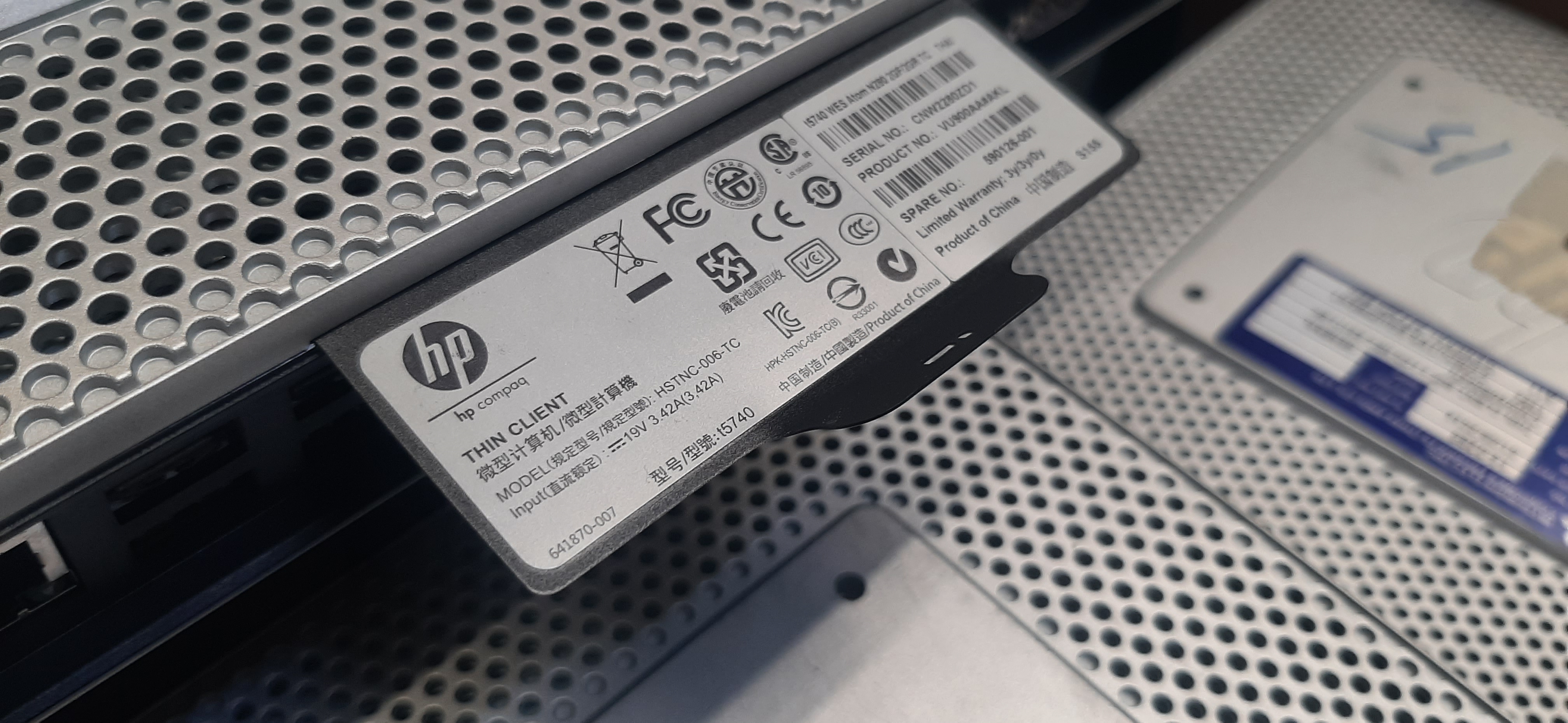 พีซีมินิ HP t5740 Thin Client (Intel Atom N280 1.66GHz Ram2GB SSD120GB) สภาพดี มือสอง ประกันร้าน