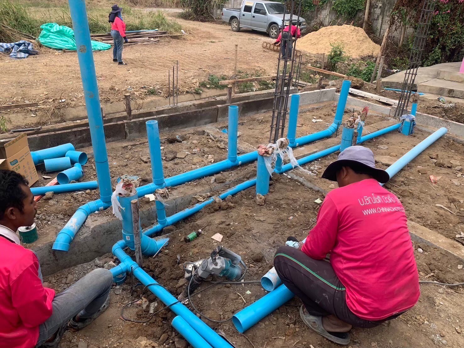 งานสร้างห้องน้ำ รร.วัดหนองเสือ อ.บ้านโป่งจ.ราชบุรี