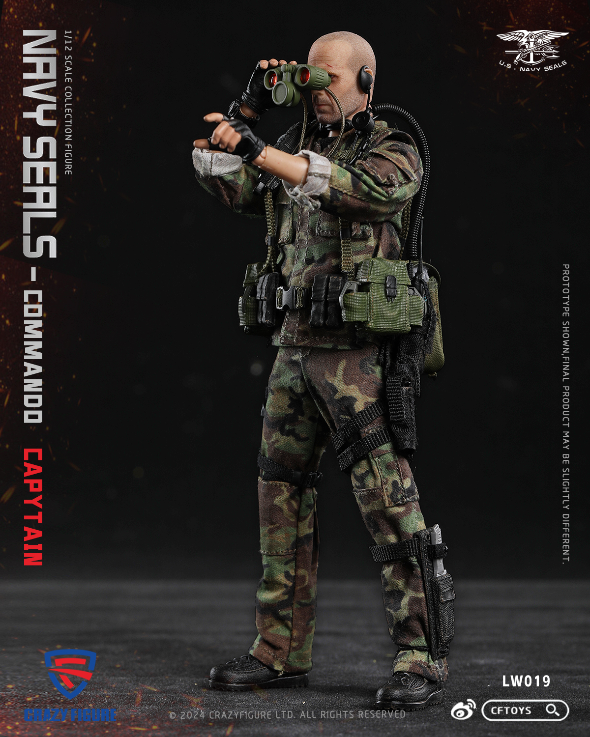 [พร้อมส่ง]CRAZY FIGURE （CFTOYS）LW019 1/12 : SEAL Special Assault Team-Captain