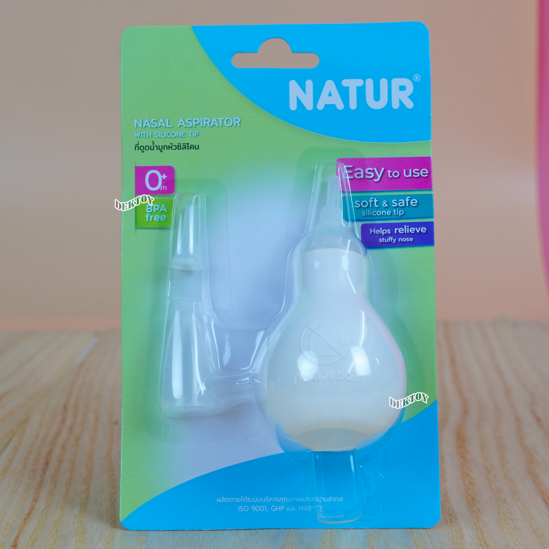 NATUR เนเจอร์ ที่ดูดน้ำมูกทารกหัวซิลิโคนหัวเรียวเล็ก