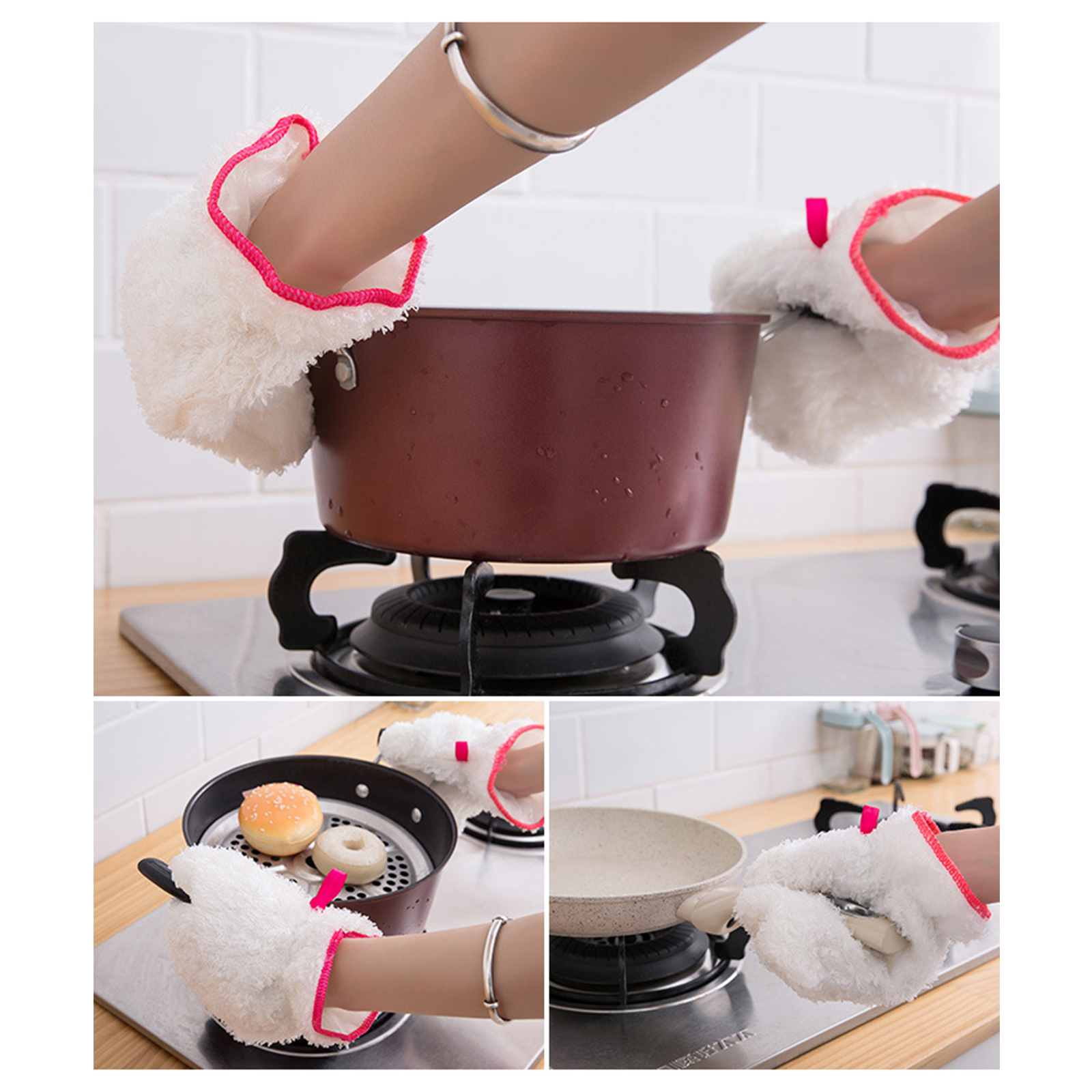 🔥Sale ลดราคา🔥 ถุงมือใยขัด 1ข้าง ล้างจาน กันความร้อน กันน้ำ สำหรับทำความสะอาด ภายในครัว