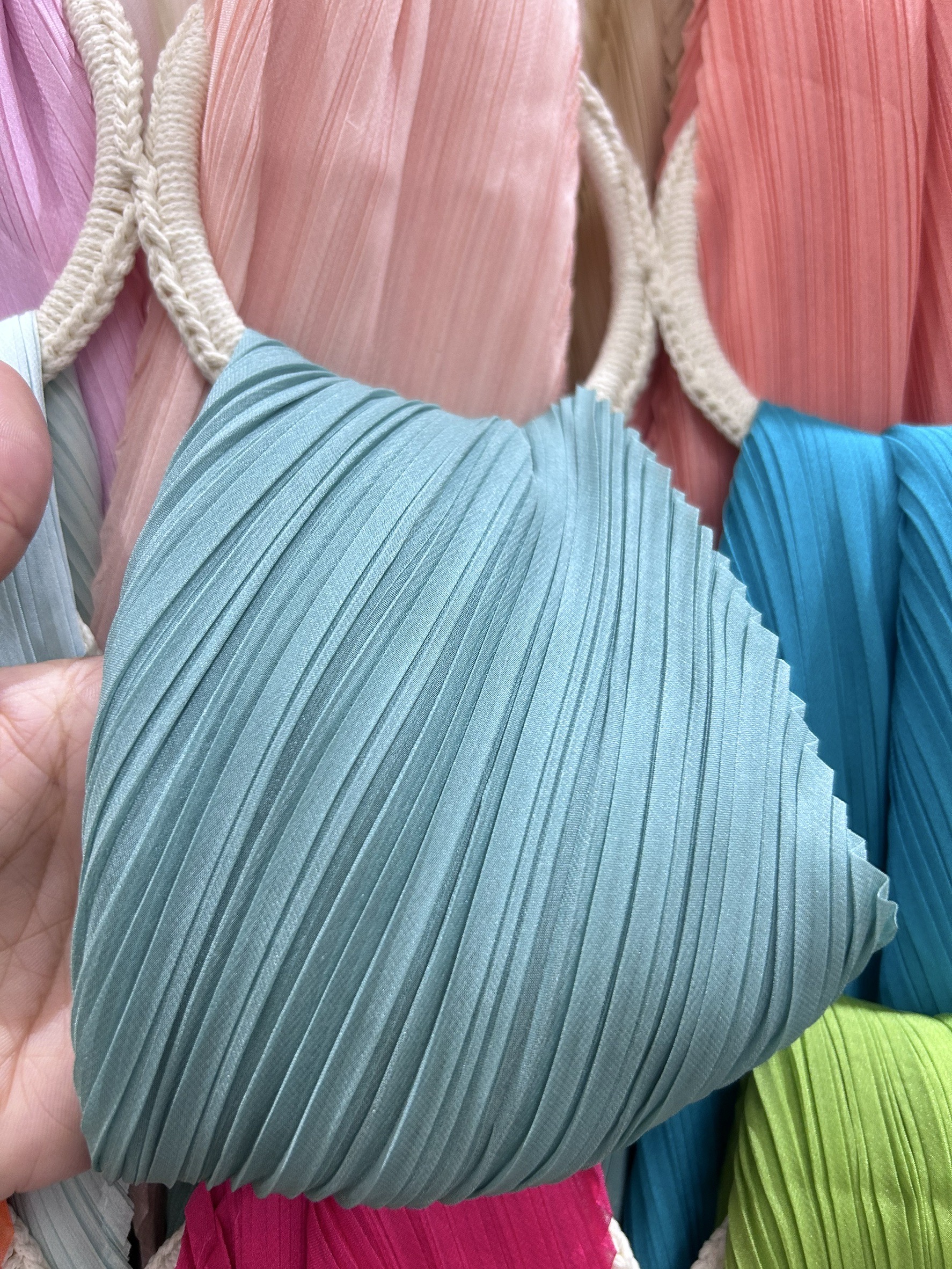 2MUAY CX1003 ผ้าพันคออัดพลีท BASIC PLEATED SCARF 21 สี