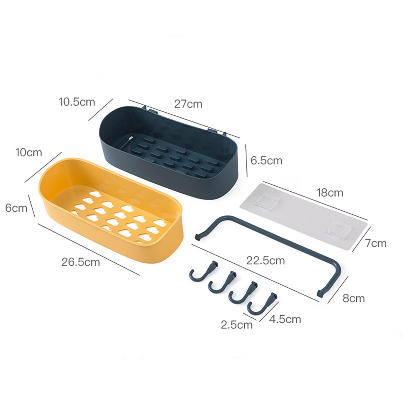 ชั้นวางติดผนัง ตะขอแขวน+ราวแขวน ลายก้อนเมฆ มีให้เลือก 4สี ติดแน่น ไม่ต้องเจาะผนัง แข็งแรง ดีไซน์สวย