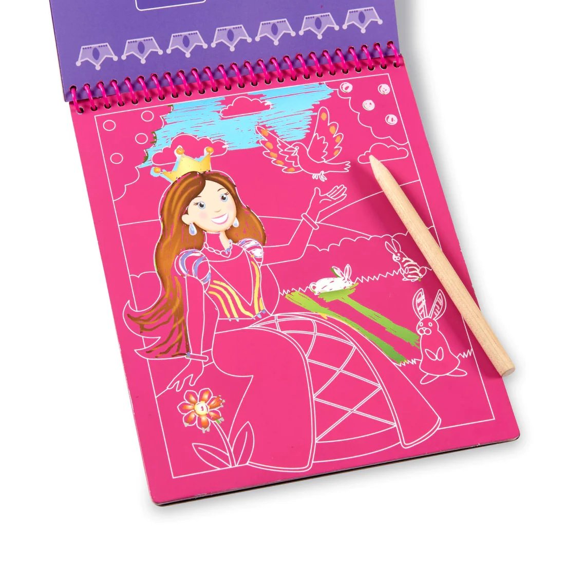 ชุดศิลปะขูดกระดาษ ตีมเจ้าหญิง พกพาง่าย Melissa & Doug On the Go Scratch Art Color Reveal Pad - Fairy Tales ของเล่นเสริมพัฒนาการ,ของเล่น