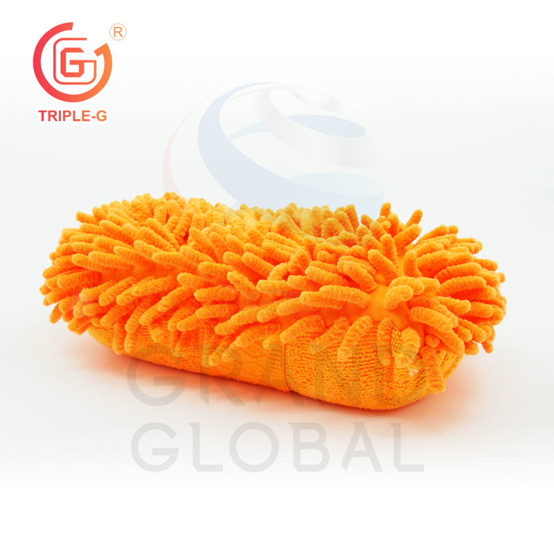 TRIPLE-G ฟองน้ำไมโครไฟเบอร์ ล้างรถ แบบตัวหนอน เช็ดทำความสะอาดรถยนต์