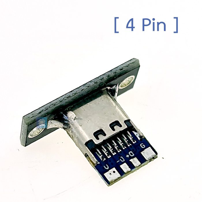 ซ็อกเก็ต Type-C ตัวเมียแบบติด panel USB Type-C Socket with panel