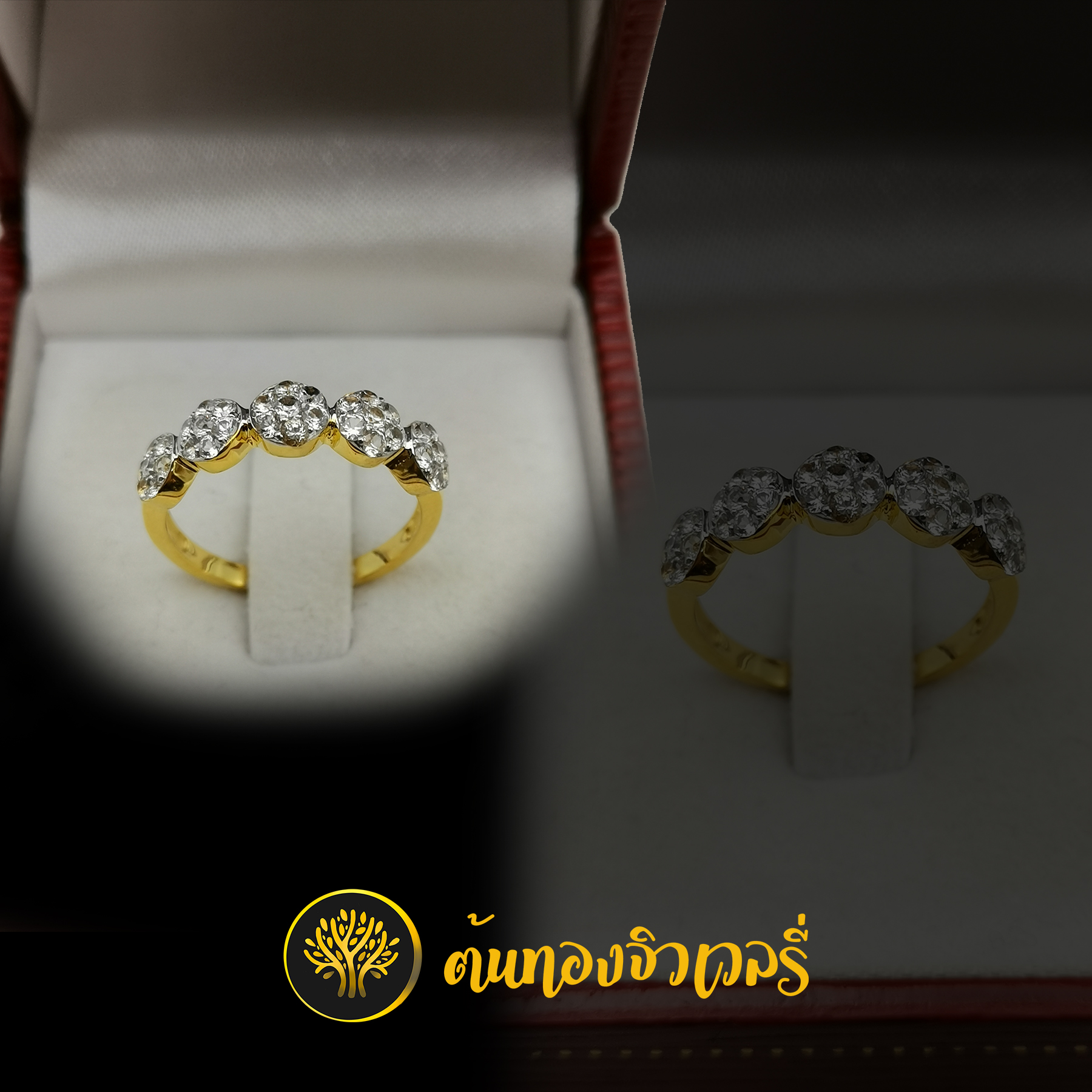 แหวนทอง ฝังเพชรสวยๆ เก๋ๆแบบนี้ เราก็ทำได้นะครับ ตามแบบของลูกค้าเลย