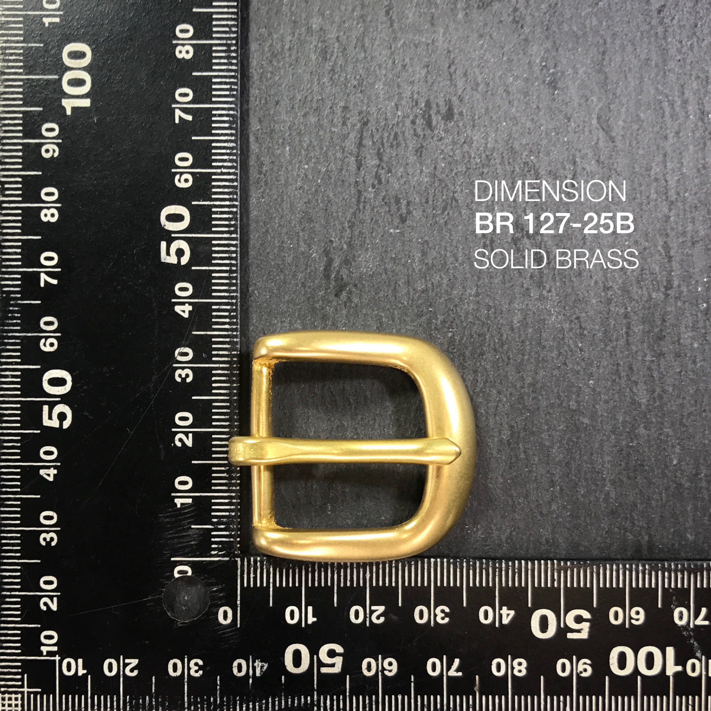 BR127-25B หัวเข็มขัดปรับสายกระเป๋า ขนาด 25มิล อะไหล่ทองเหลืองแท้ *ราคาต่อชิ้น* leatherbrass