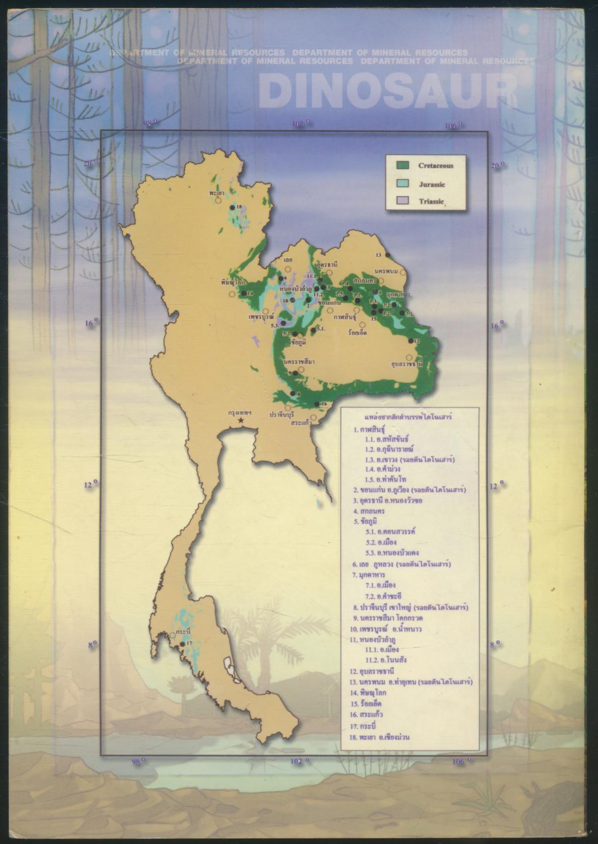 เปิดโลกไดโนเสาร์เมืองไทย ยุคไทรแอสซิก กระดาษมันภาพสี