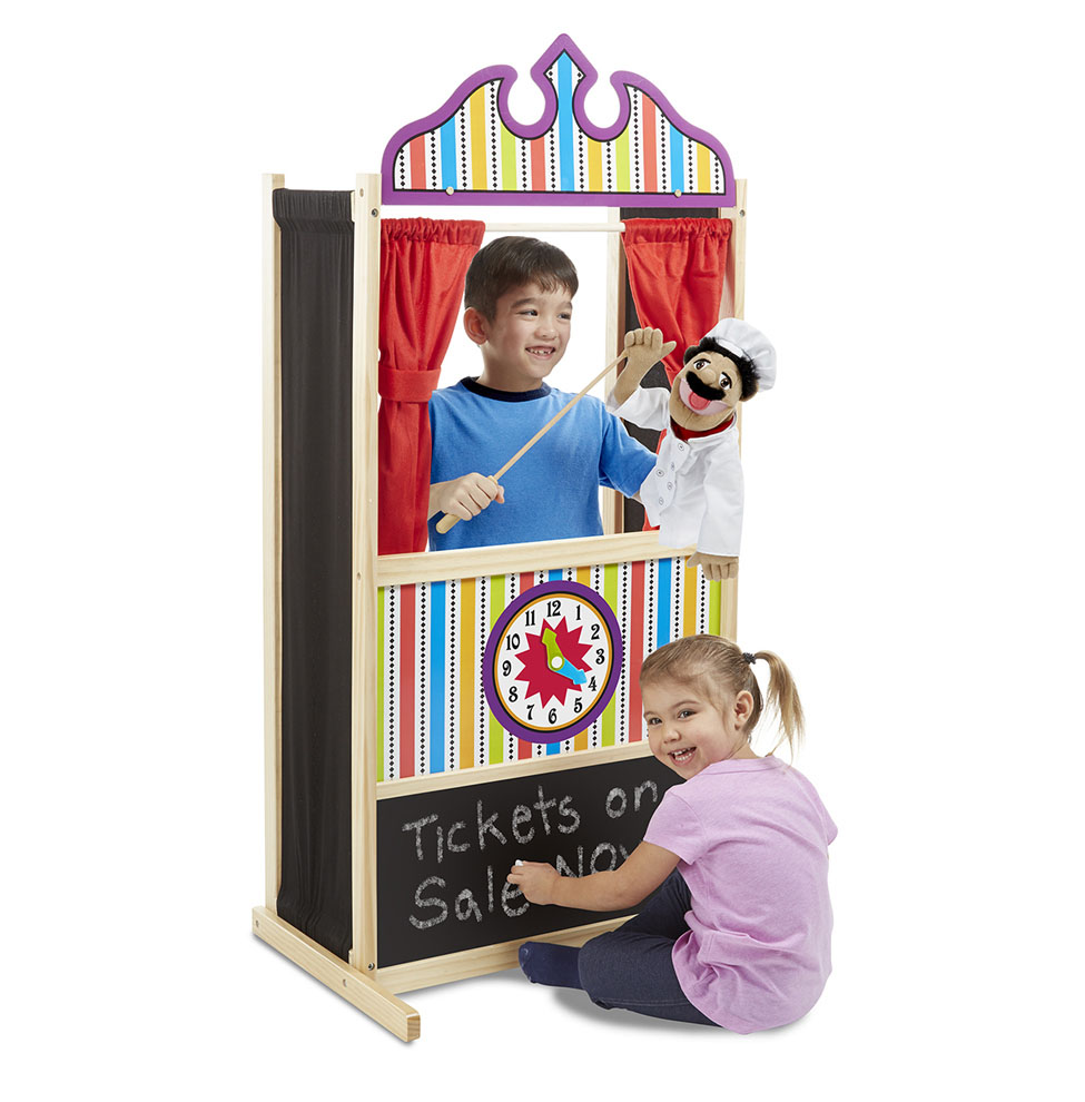 โรงหนัง โรงละคร เล่น หุ่นมือ รุ่นตั้งพื้น บทบาทสมมติ Full Puppet Theater Melissa&Doug, ของเล่นเสริมพัฒนาการ, ของเล่น พร้อมส่ง