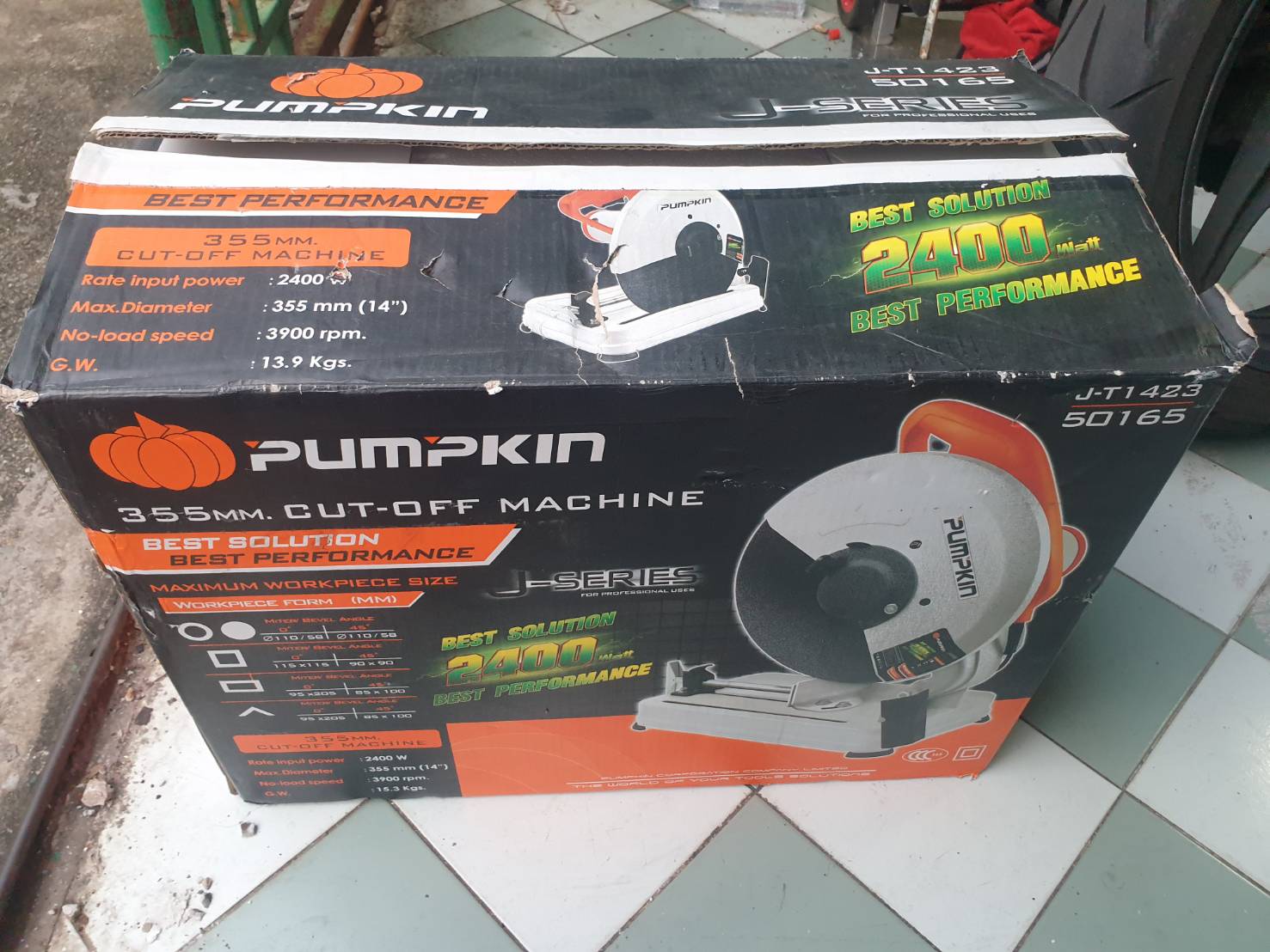 PUMPKIN แท่นตัดเหล็ก J-Series รุ่น J-T1423 ขนาด 14 นิ้ว กำลังไฟ 2,400 วัตต์