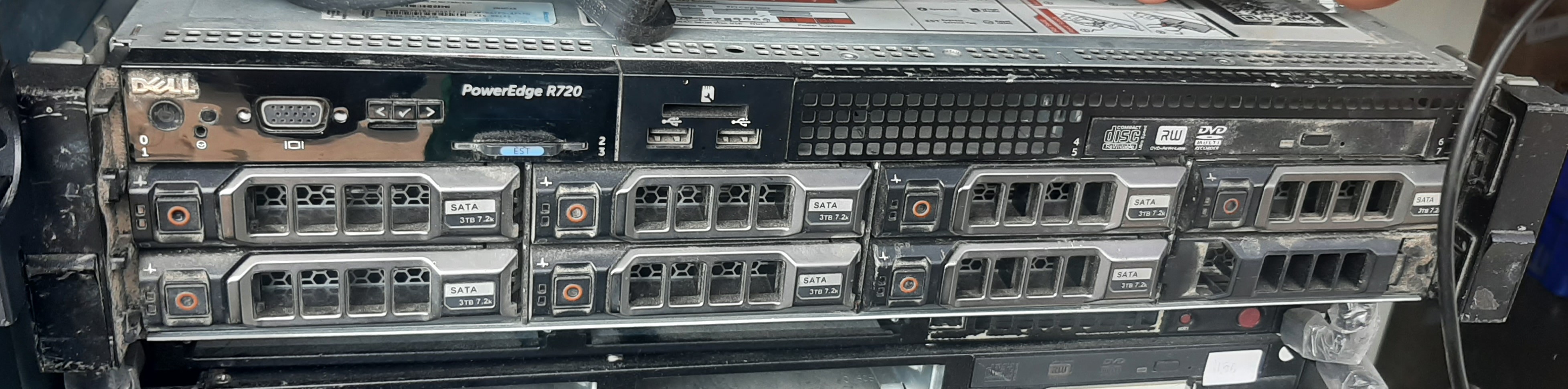 Server มือสอง สภาพดี ประกันร้าน 1 เดือน Dell PowerEdge R720 + Mainboard + Power (เครื่องเปล่า) รองรับ CPU E5-2600 or E5-2600 v2
