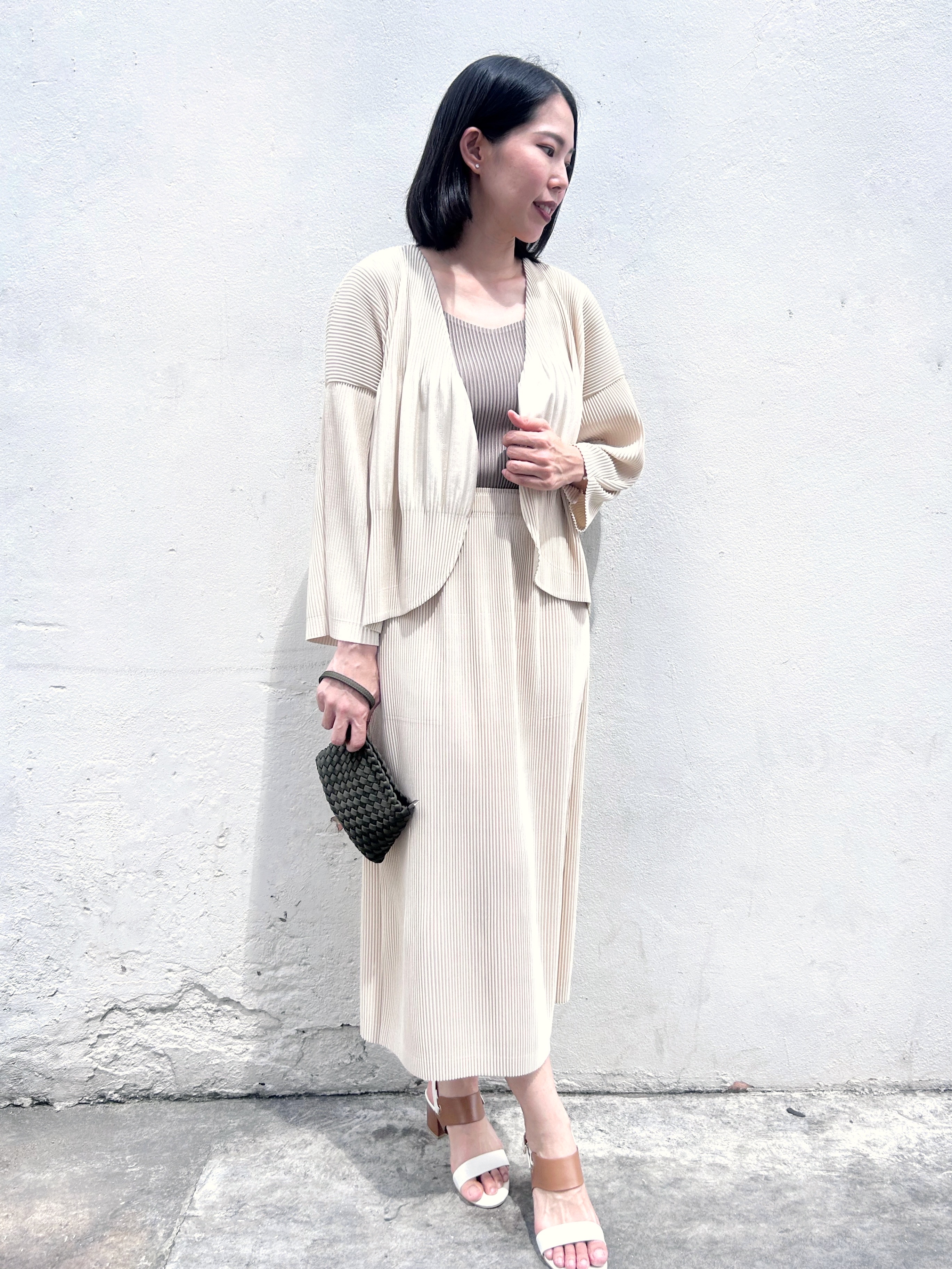 เซ็ต 2ชิ้น! 2MUAY รุ่น GJO5160 / GJO1328 เซ็ตพลีท THICK OPEN FRONT CARDIGAN WITH SKIRT PLEATED SET 12 สี FREE SIZE