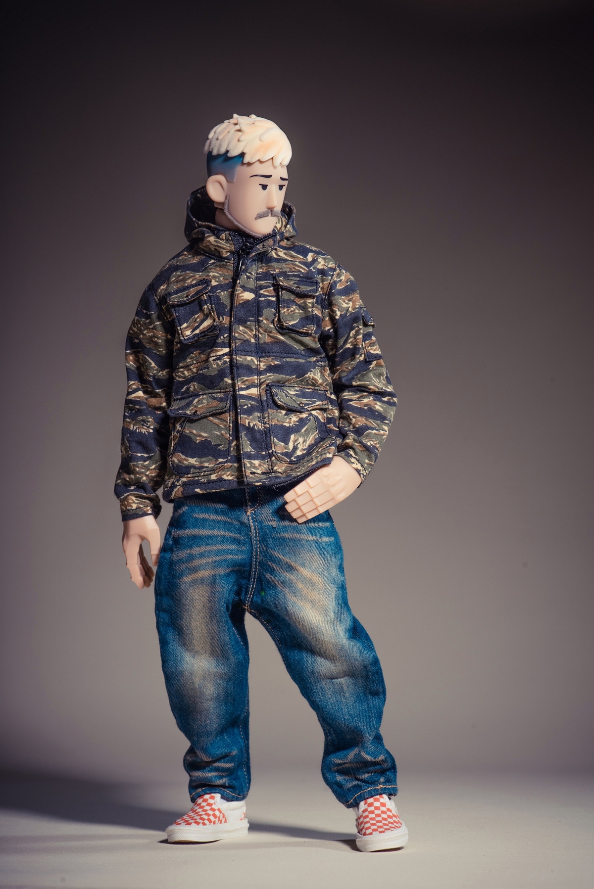 [พร้อมส่ง] trickyMan12 1/6 :-- easy to play (ครบเซต บอดี้ หัวชุด) - 202414a (เลื้อลายพราง)