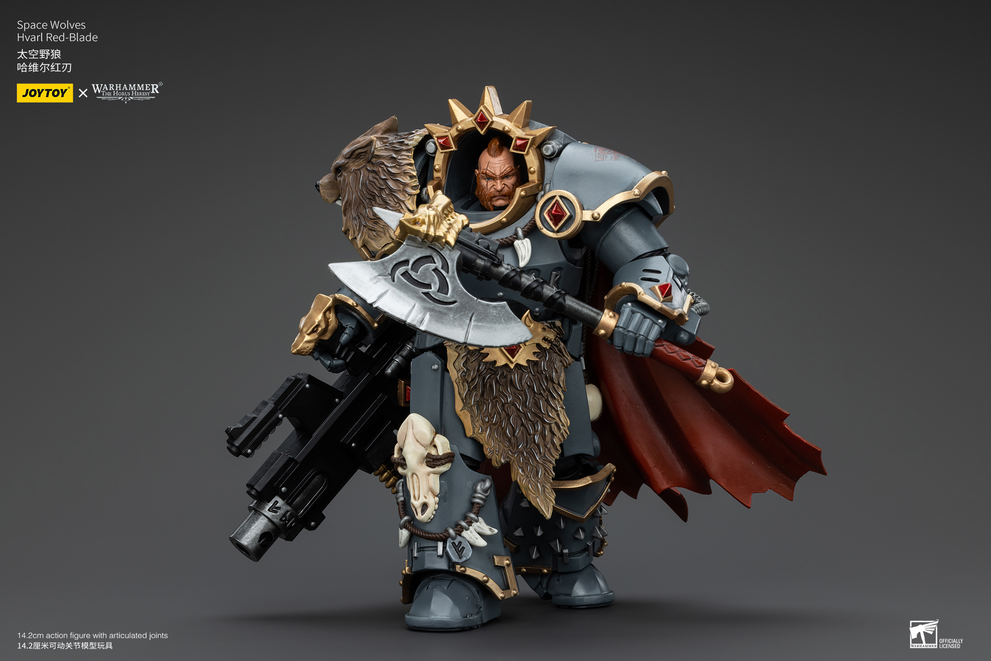 [สั่งจอง] Joytoy 1/18 : Space Wolves - JT00133 : Legion Praetor with Power Axe and Combat Shield