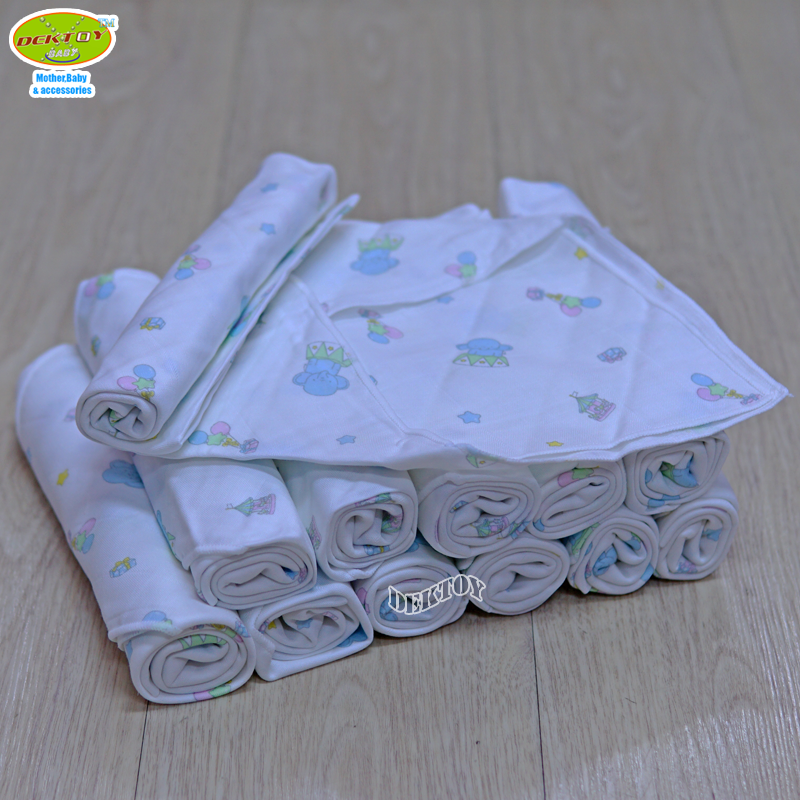 Pureen เพียวรีน ผ้าอ้อมคอตตอนเพียวรีนพิมพ์กระจาย Cotton USA 2 ชั้นไซส์ 29 x 29 นิ้ว แพ็ค 12 ผืน