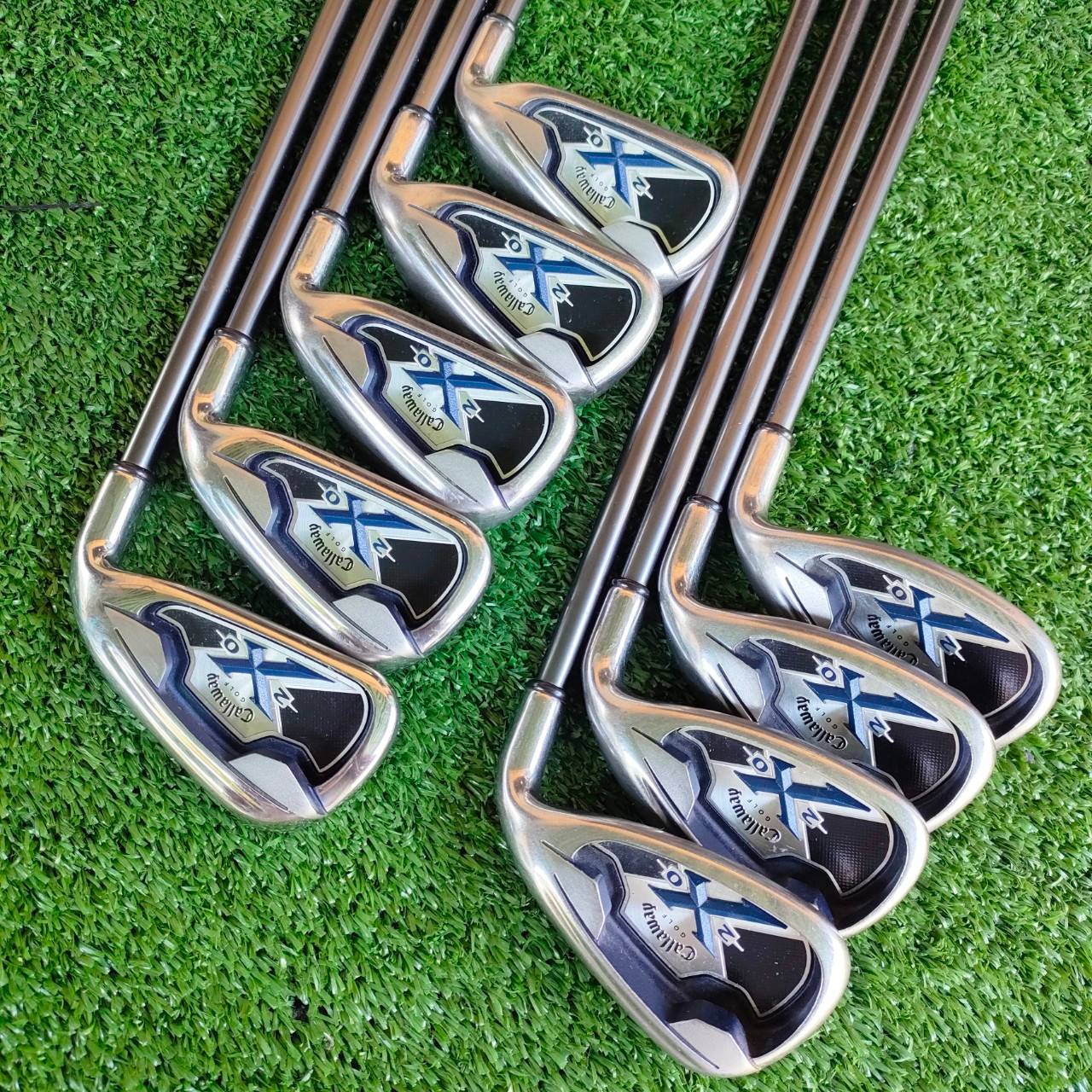 ชุดเหล็ก CALLAWAY X 20 มีเหล็ก 3-9 เเละ PW SW ก้าน CALLAWAY X SERIES FLEX SR สภาพสวยเดิมๆ ครบชุด 9 ชิ้น ตีง่ายมากๆ ชดเชยให้ตีตรง ตีได้ระยะแบบสุดๆ ก้านกริพเดิมทั้งหมด ไม้กอล์ฟพรีเมี่ยมมือสอง ของแท้ By NakaraLuxurious