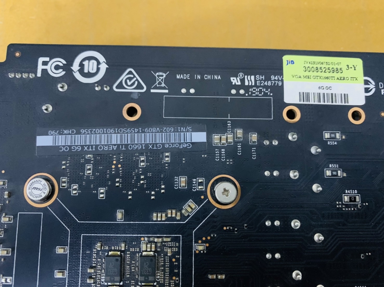 การ์ดจอ Msi 1660Ti 6GB GDDR6 192 bit รองรับ Port DVI , HDMI , Display Port