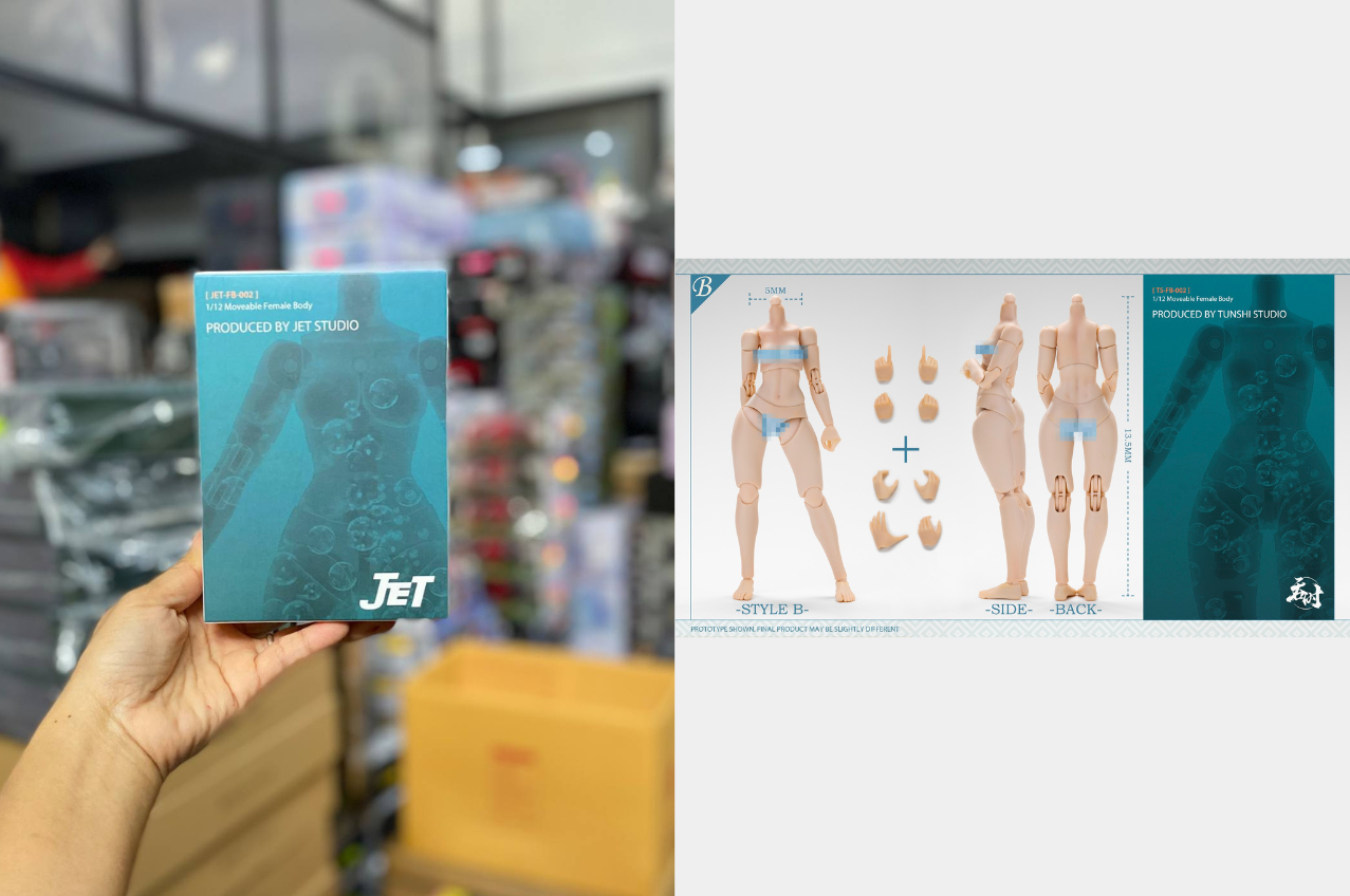 [พร้อมส่ง]Tunshi Studio 1/12 : Female Body (13.5 cm) มีให้เลือก2แบบ