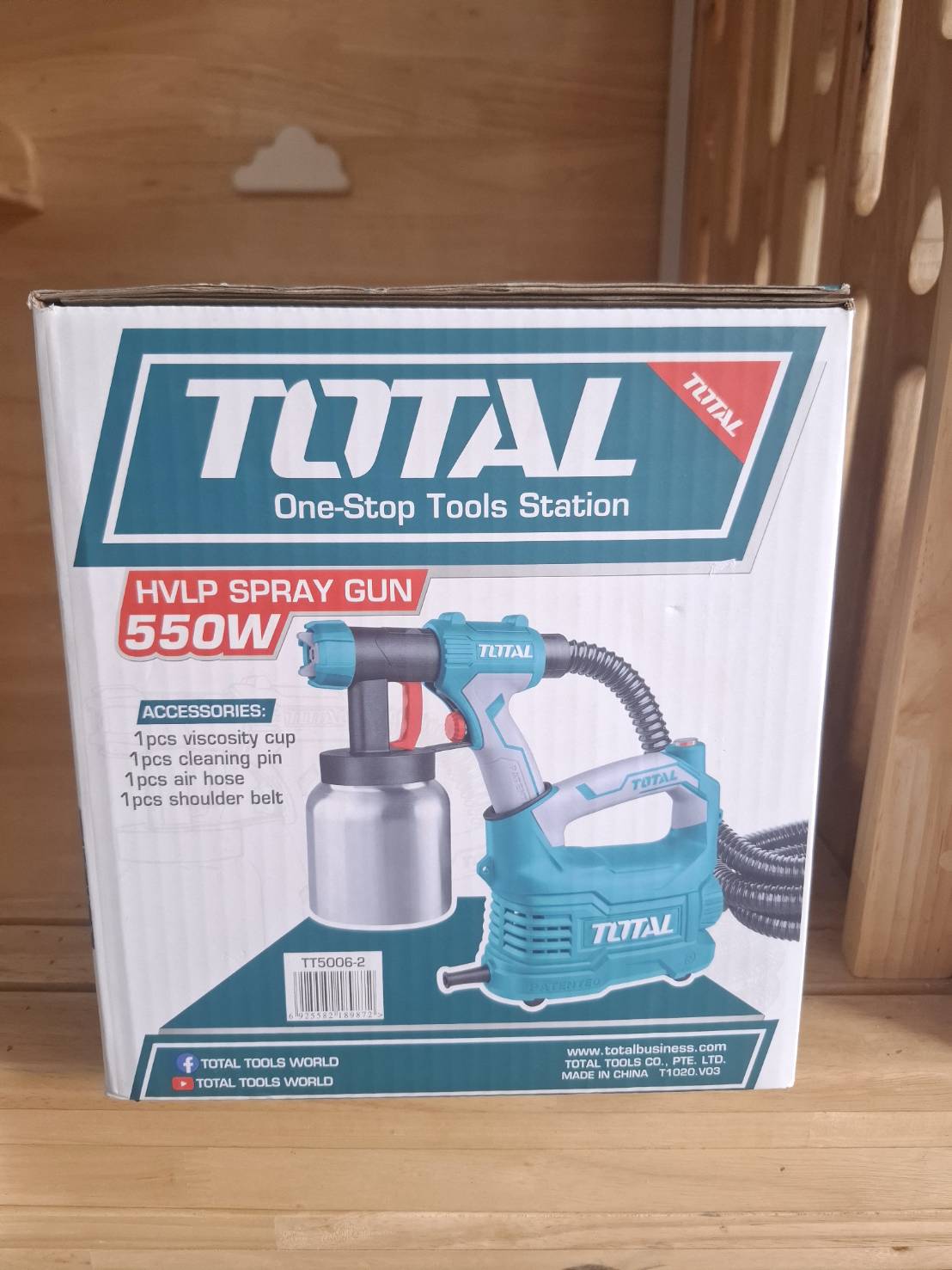 Total กาพ่นสีไฟฟ้า 500 วัตต์ ระบบ HVLP รุ่นงานหนัก รุ่น TT5006-2 (กระป๋องอลูมิเนียม)