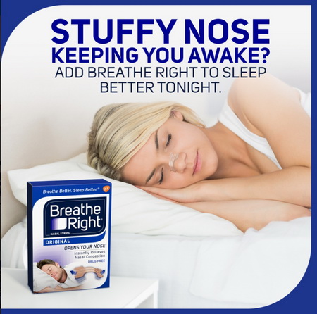 Breathe Right Nasal Strips, Small/Medium, Clear, ขนาด 30 ชิ้น