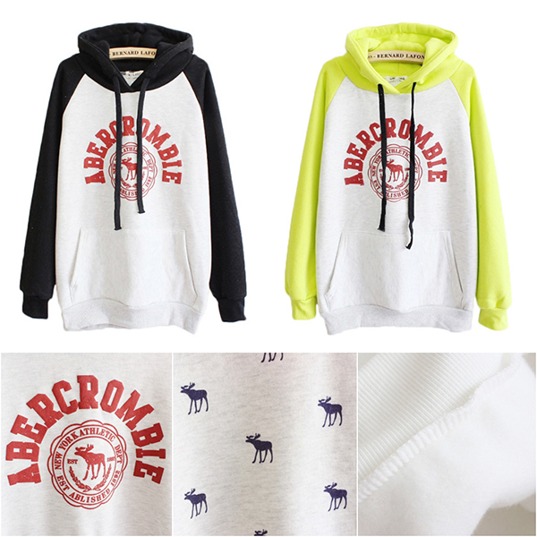 [SALE] เสื้อสเวตเตอร์ฮู้ดกันหนาว สกรีนลาย ABERCROMBIE-12328