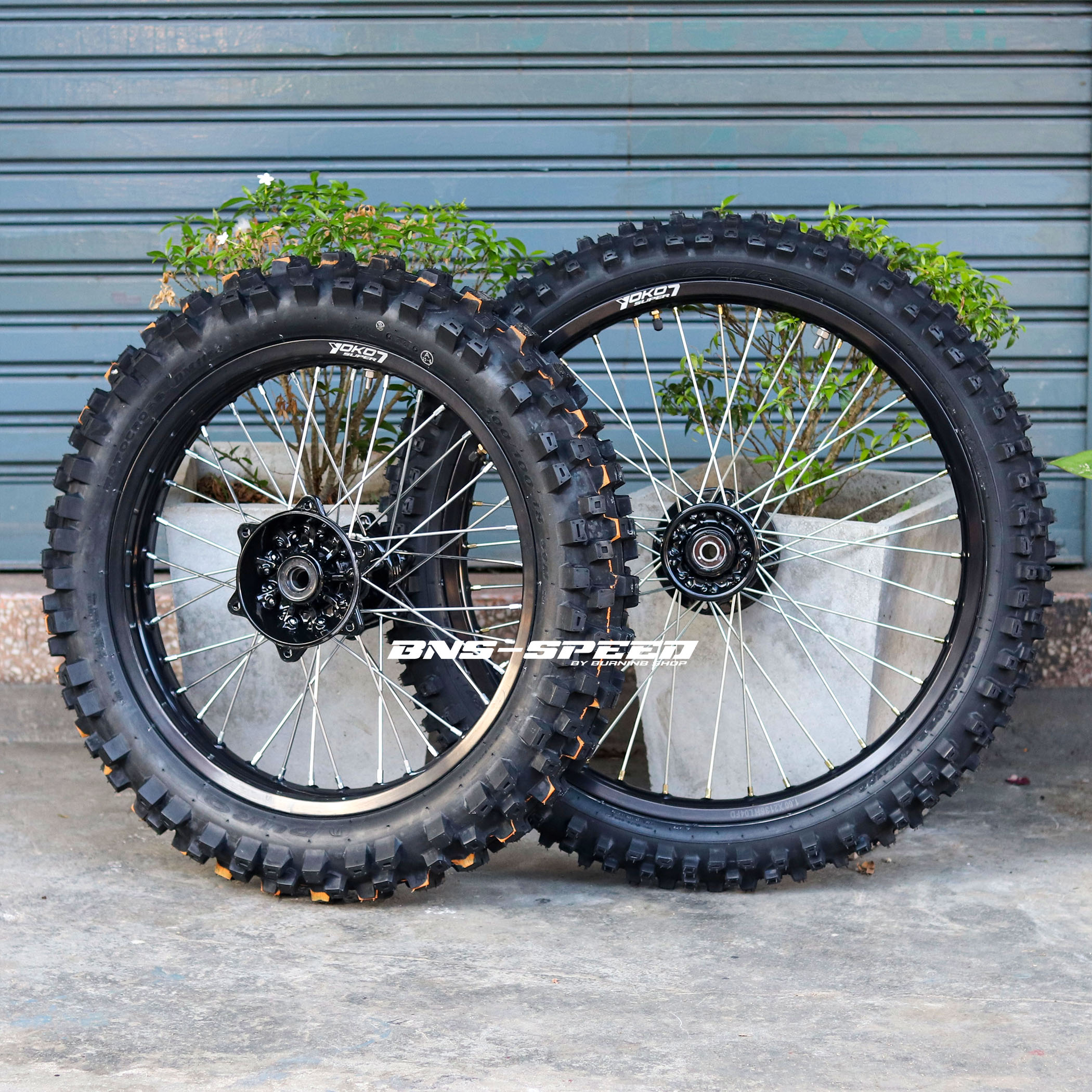 ชุดล้อวิบาก KLX250, D-TRACKER250 21/18 พร้อมยาง Duro
