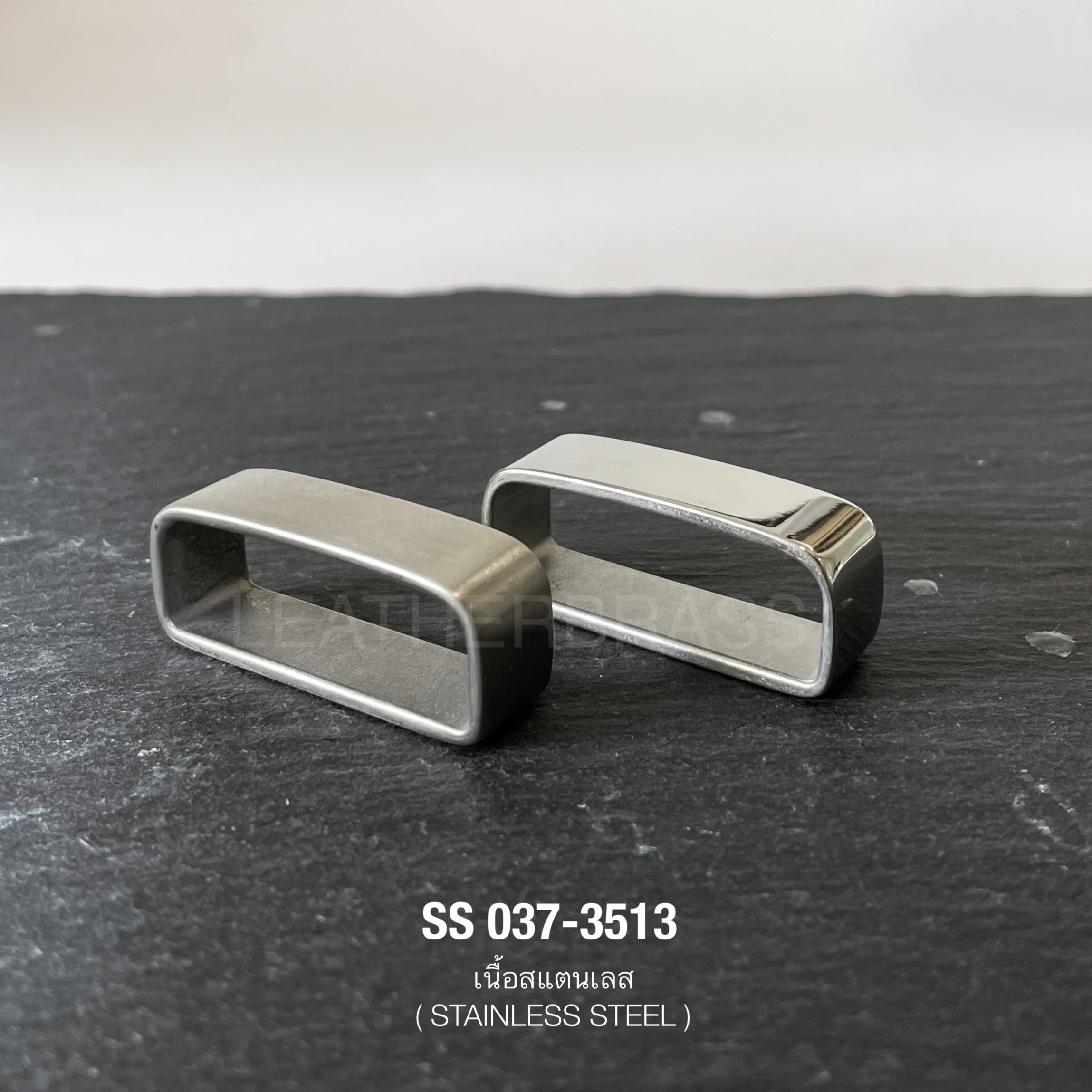 SS037-4115 หูเข็มขัดสเตนเลสแท้ อะไหล่เข็มขัด อุปกรณ์งานหนัง leatherbrass**ราคาต่อชิ้น**
