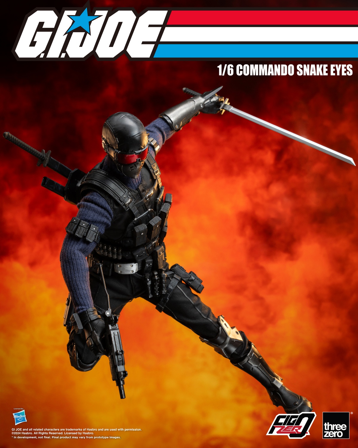 [สั่งจอง] Threezero 3Z05500W0 1/6 : G.I. Joe FigZero - Commando Snake Eyes