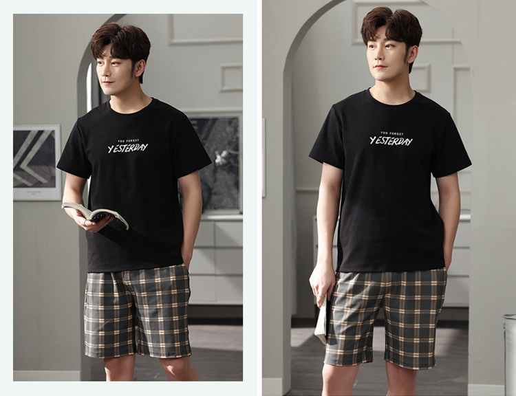 ชุดนอนผู้ชายไซส์ใหญ่ แขน-ขาสั้น