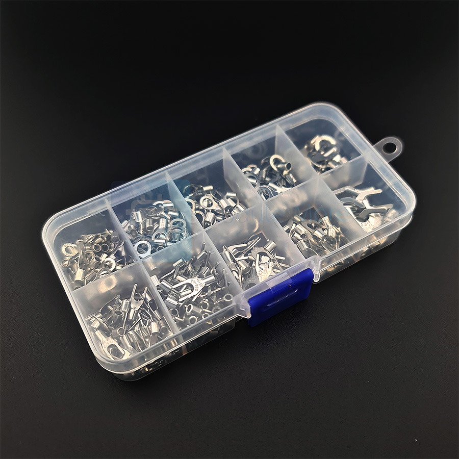 ชุดหัวต่อหางปลาสายไฟ หางปลากลม แบบหุ้ม 10 ชนิด 320 ชิ้น พร้อมกล่องสะดวกใช้งานสำหรับ DIY