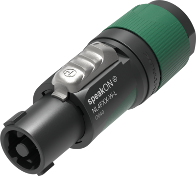 Neutrik Neutrik NL4FX-W-L ขั้วต่อสายลำโพงตัวผู้ 4 pole cable connector ปลั๊กสปีคคอน ปลั๊กลำโพง NL4FX-W-L