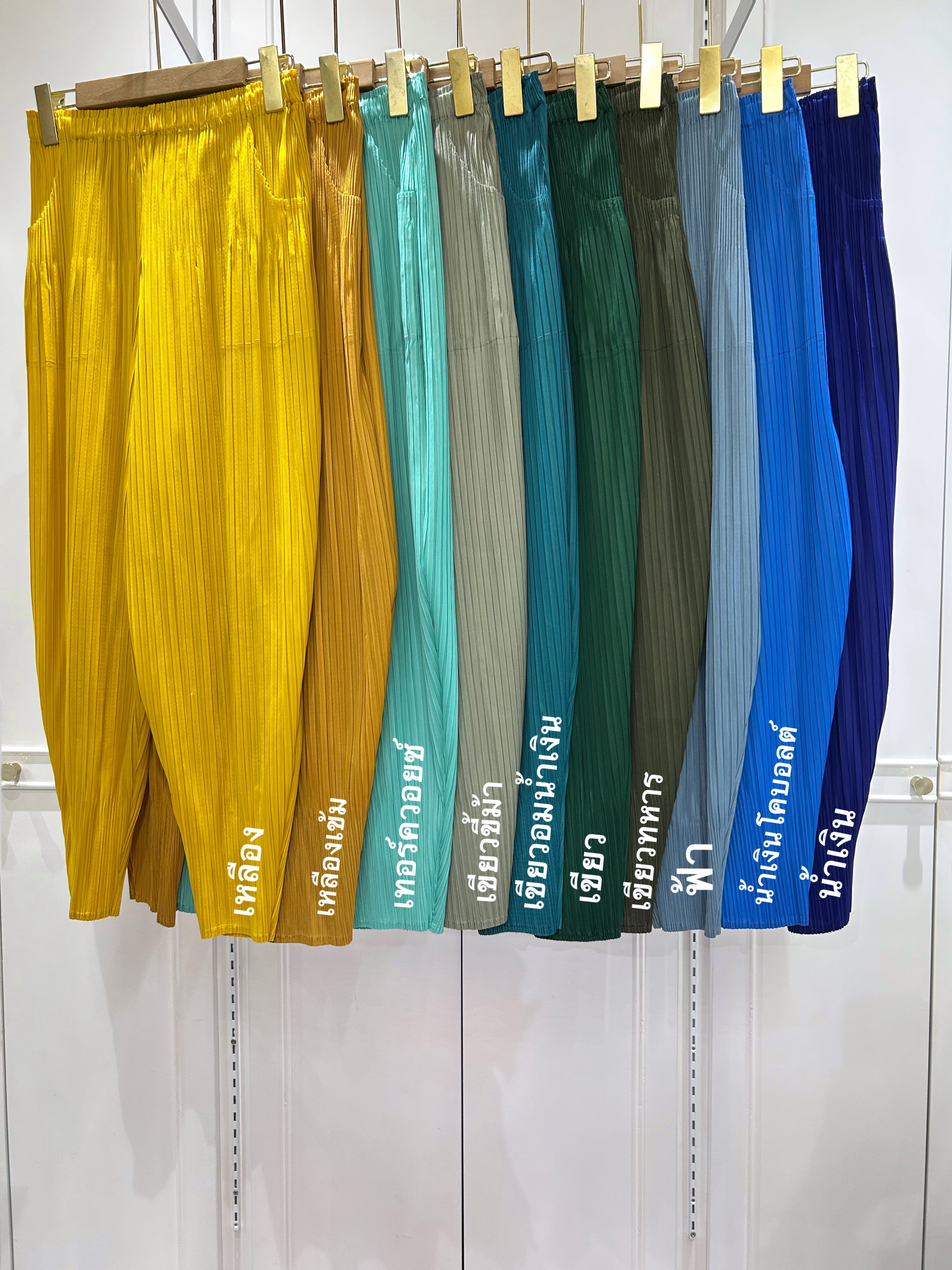 ยาว 34 นิ้ว 2MUAY รุ่น GM6045 กางเกงอัดพลีท FLUFFY PLEATED PANTS 31 สี FREE SIZE