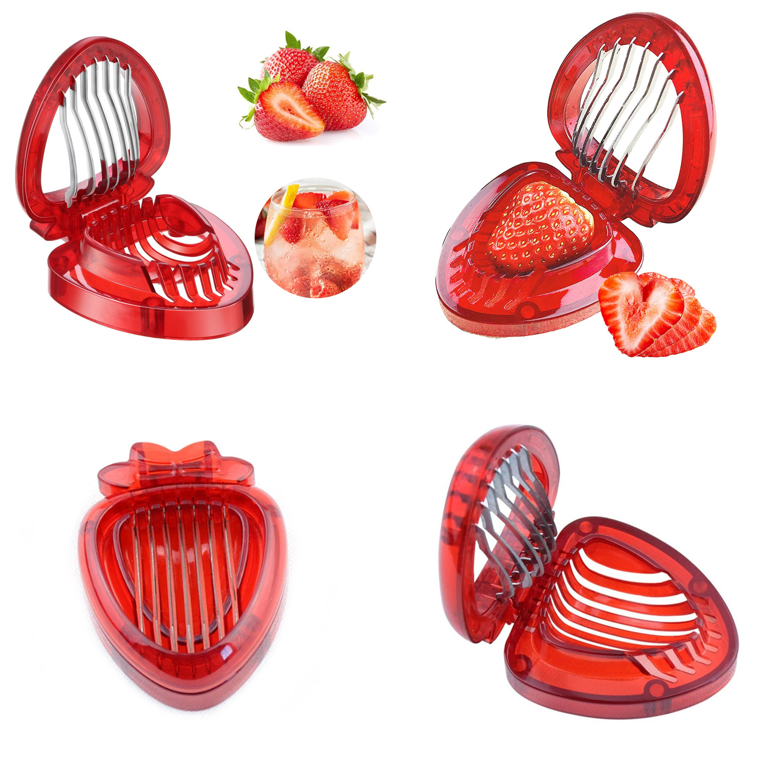 อุปกรณ์ช่วยหั่น มี5รุ่น ที่หนีบสไลด์ / การ์ดนิ้ว / ส้อมเสียบสไสด์ / ที่สไลด์สตอเบอร์รี่ / ที่สไลด์ไข่ต้ม วัสดุเกรดอาหาร