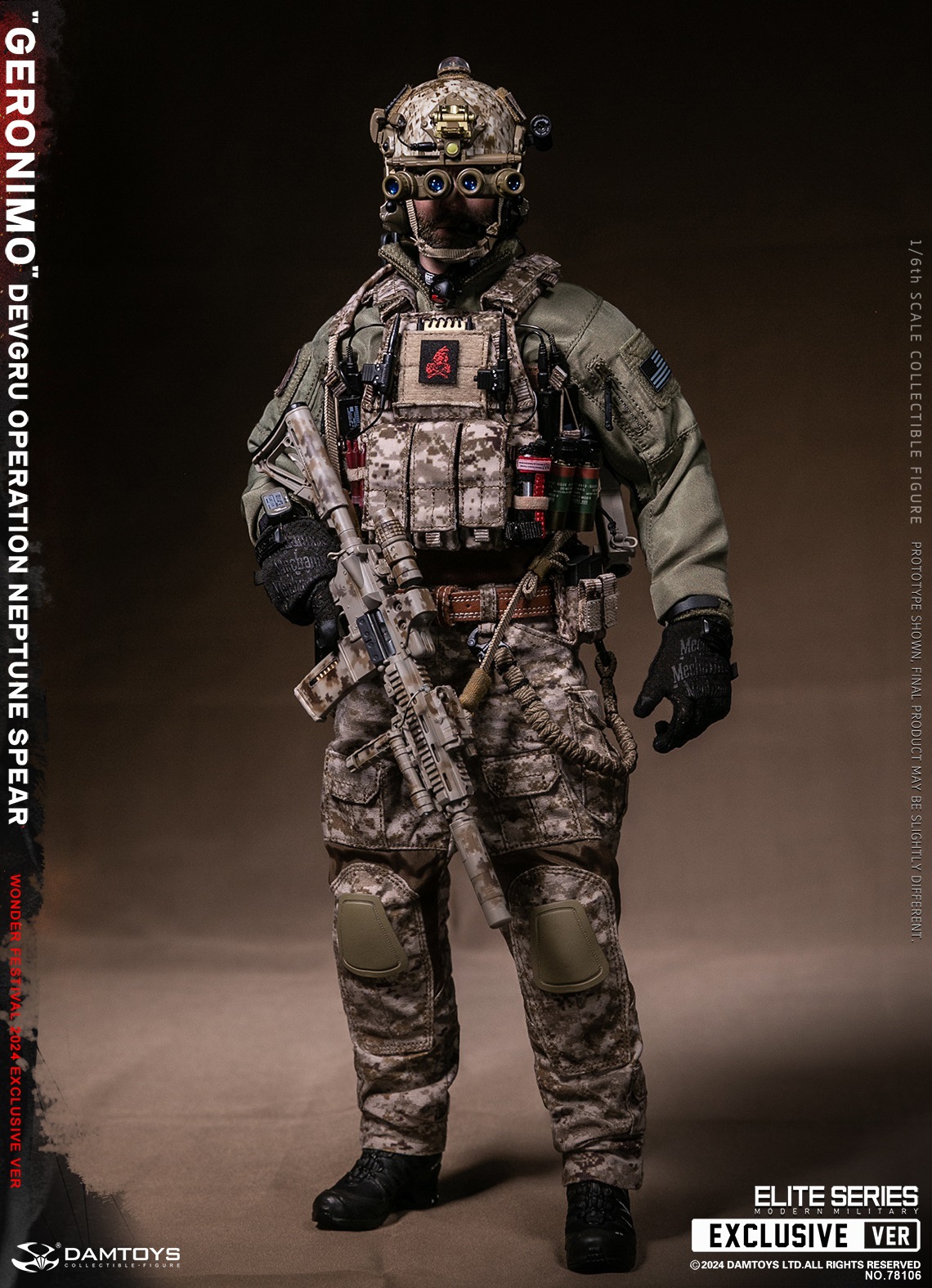 [สั่งจอง] DAMTOYS 78106 1/6 : DEVGRU Operation Neptune Spear “GERONIMO” [WF2024 Exclusive ver]