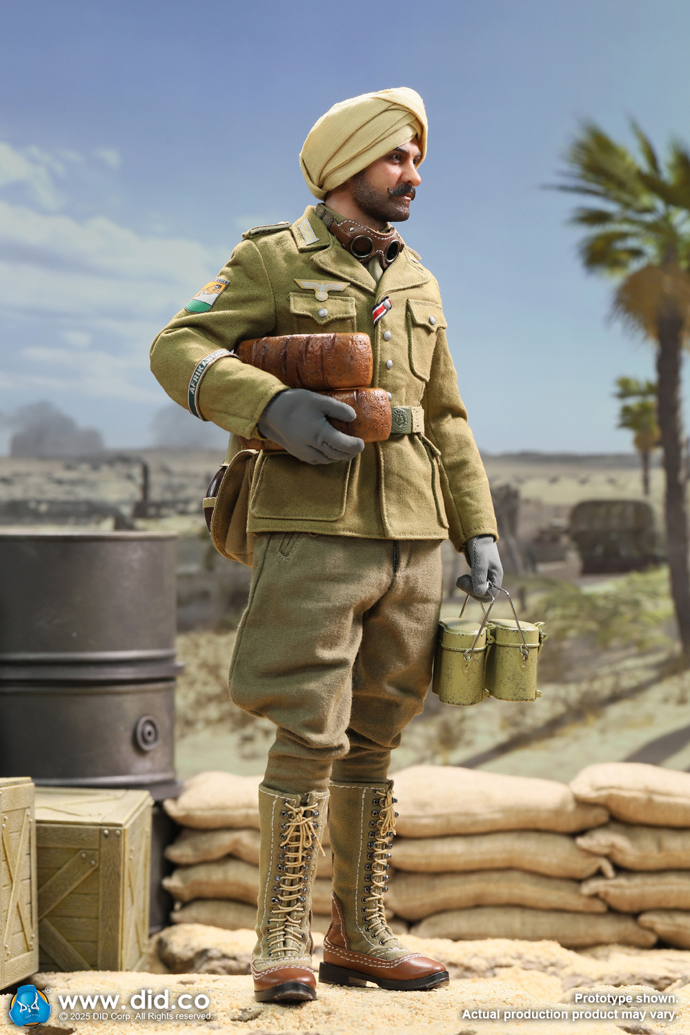 [สั่งจอง]DID D80185 1/6 : WWII German Africa Corps Supply Duty -Ishaan & Panzer Commander - Stauffenberg